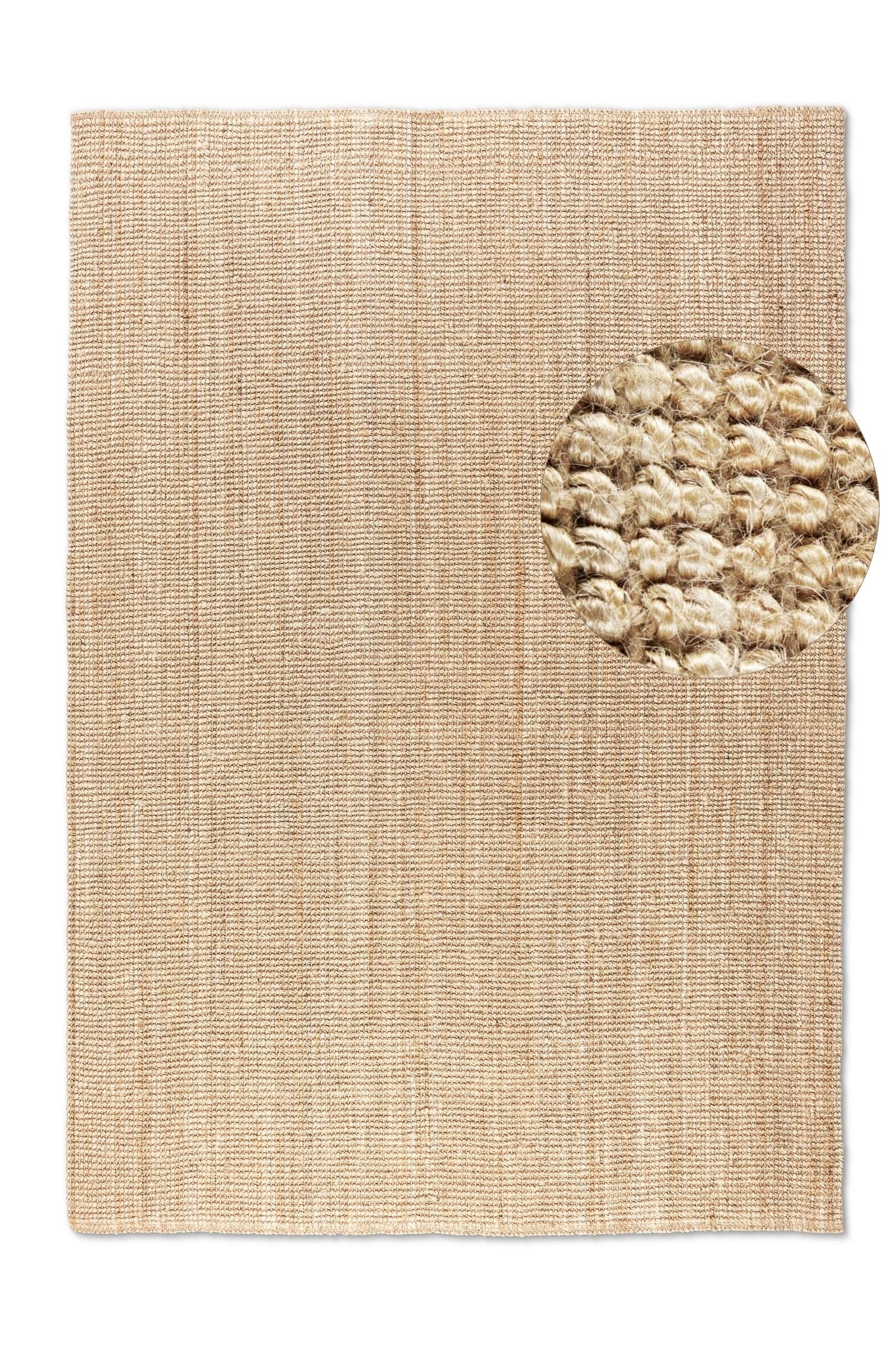 BOUCLE JUTE TÆPPE, NATURLIG GYLDEN - 105974