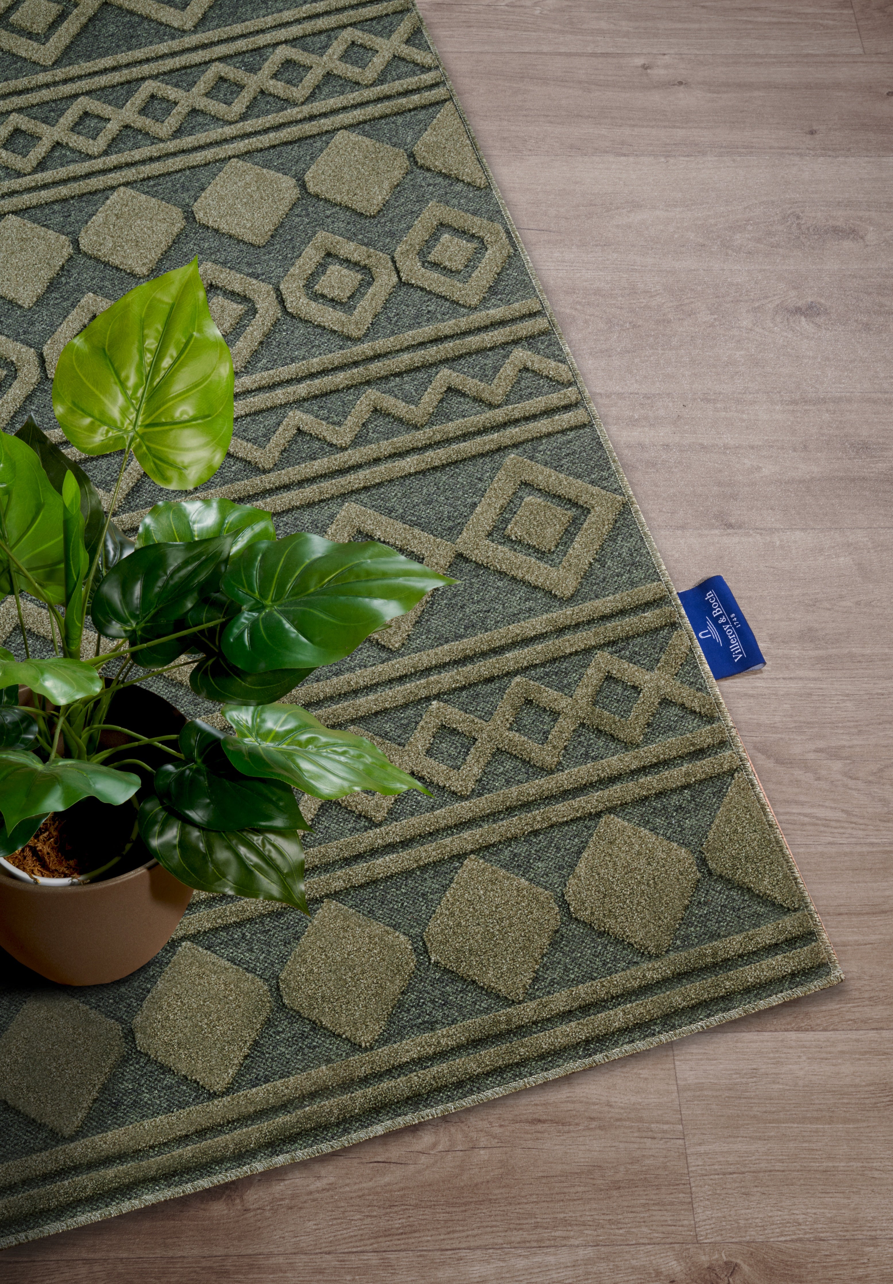 VILLEROY & BOCH 106140 HØJ-LAV LUV TÆPPE, CATHERINE JUNGLE-GRØN