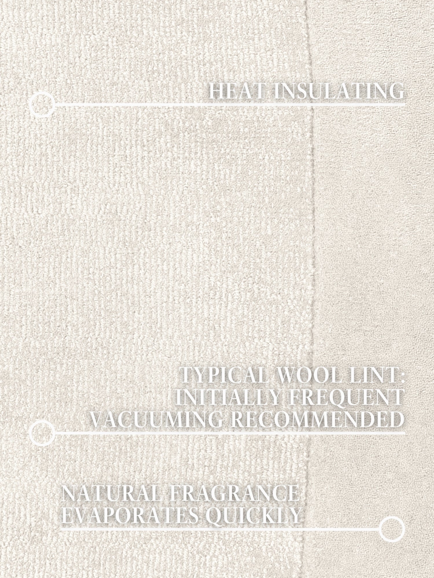 VILLEROY & BOCH 1812 ULDTÆPPE - ORGANISK FORM KARI, NATURLIG-CREME