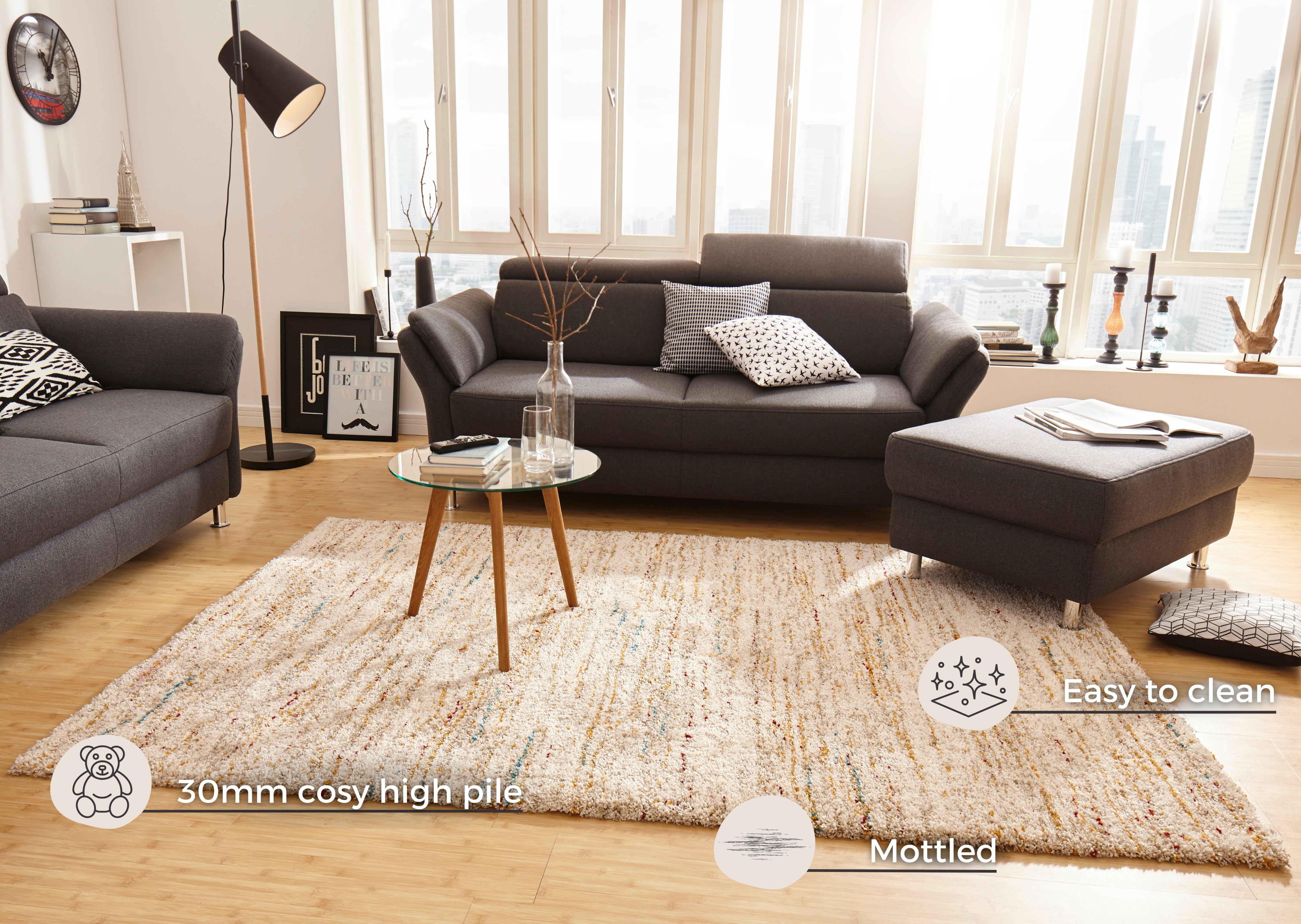 HANSE HOME NOMADIC TÆPPE, CREME 102690