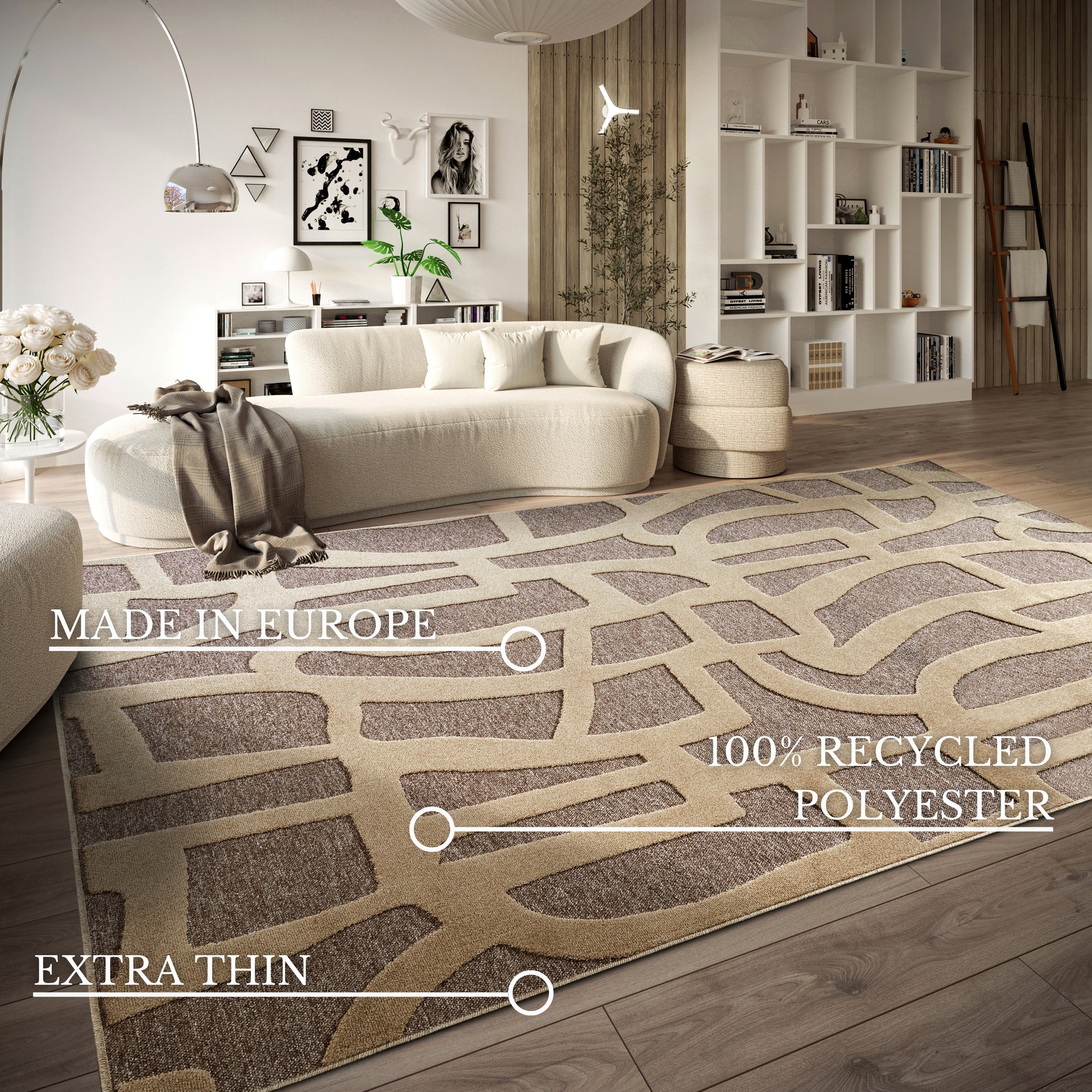 VILLEROY & BOCH 106142 HØJ-LAV LUV TÆPPE, THERESE NATURAL GRÅ-BEIGE