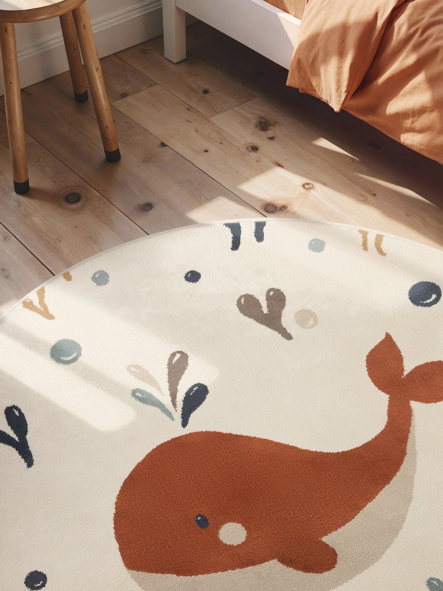 EVENTYR BØRNETÆPPE MOBY, CREME MULTI
