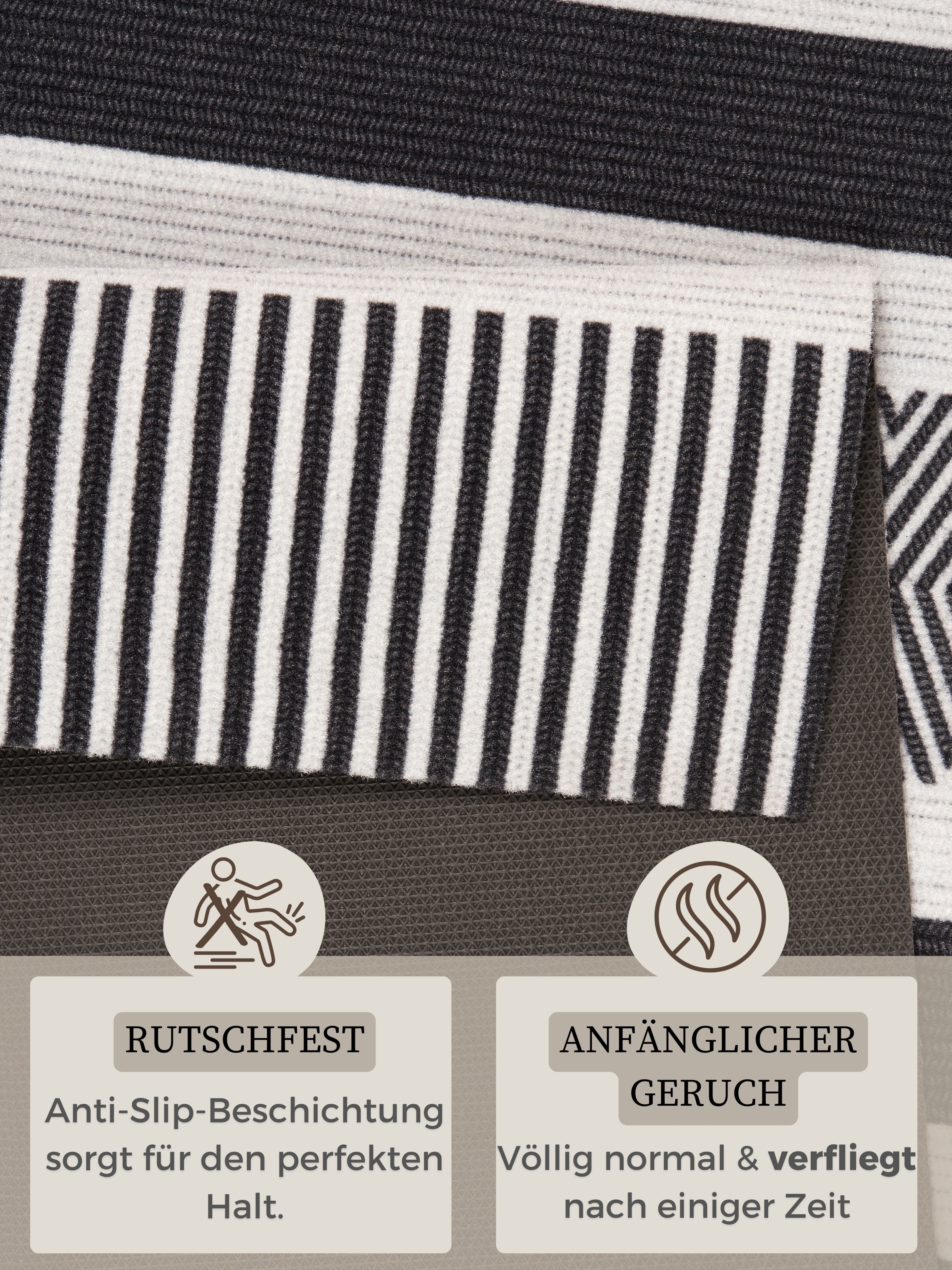HANSE HOME COOK&CLEAN VASKBAR KØKKENLØBER, 103053 SORT-HVID