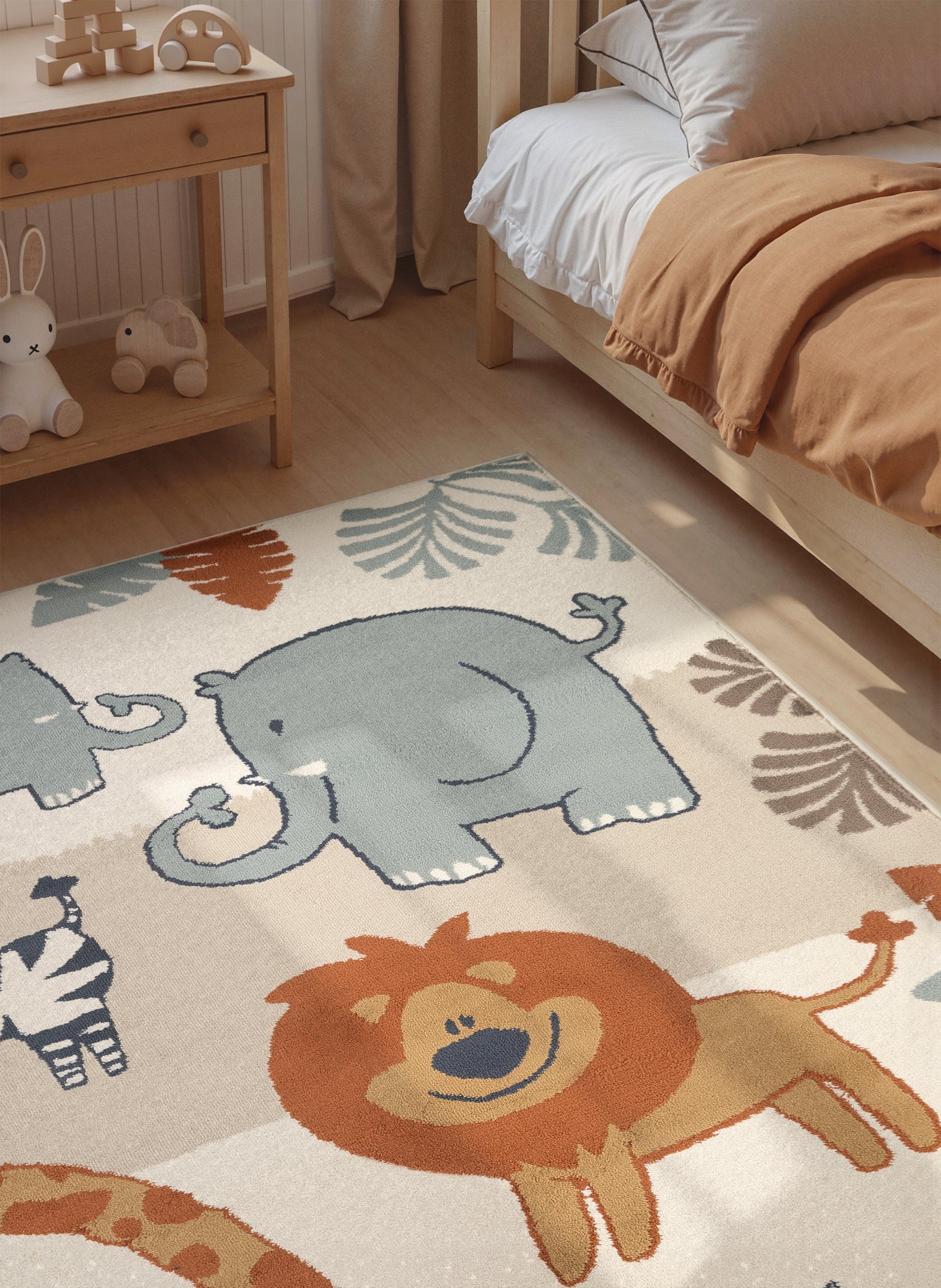 EVENTYR BØRNETÆPPE SAVANNA, CREME MULTI