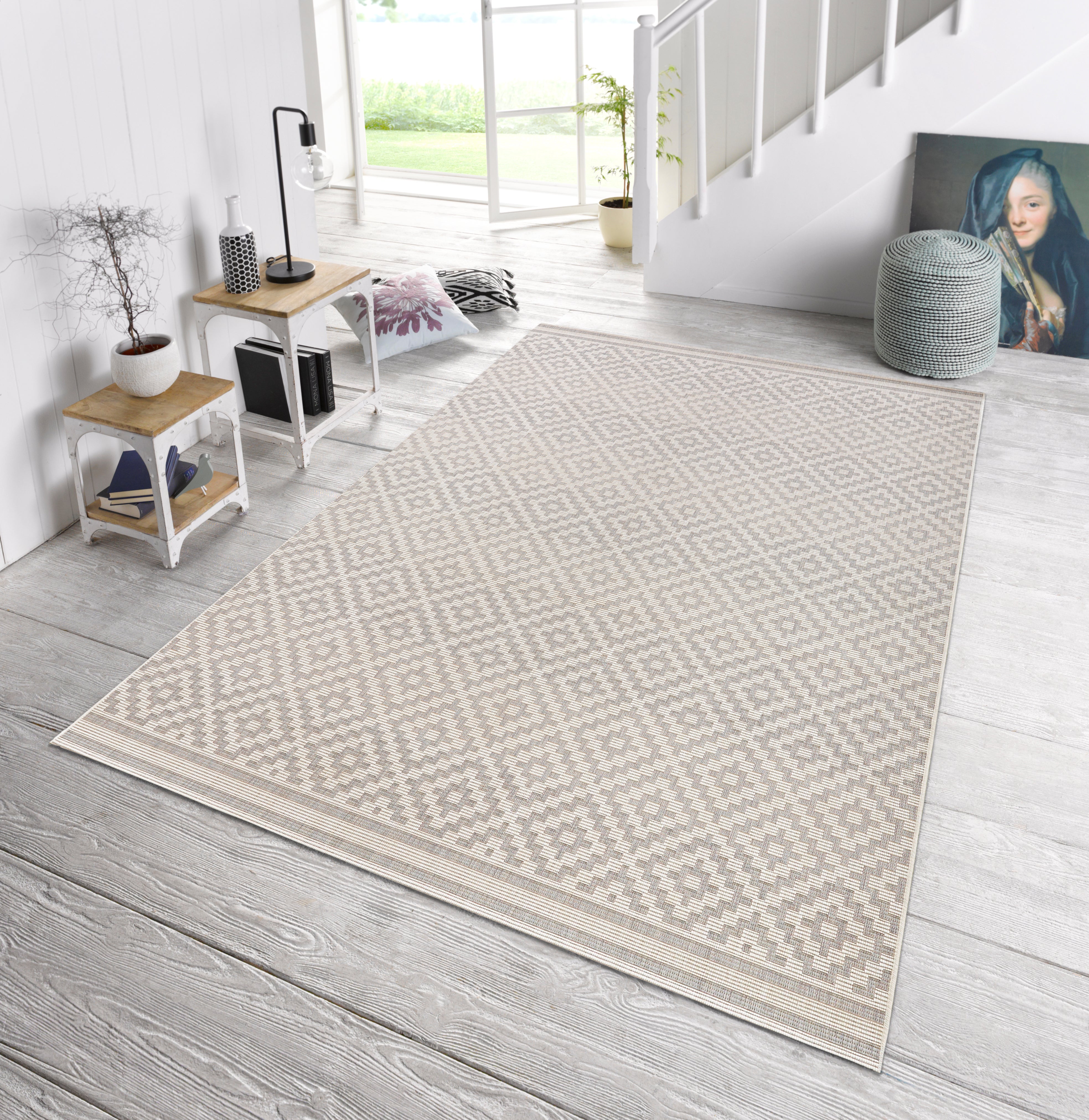 HANSE HOME MEADOW TÆPPE, GRÅ-CREME 102467