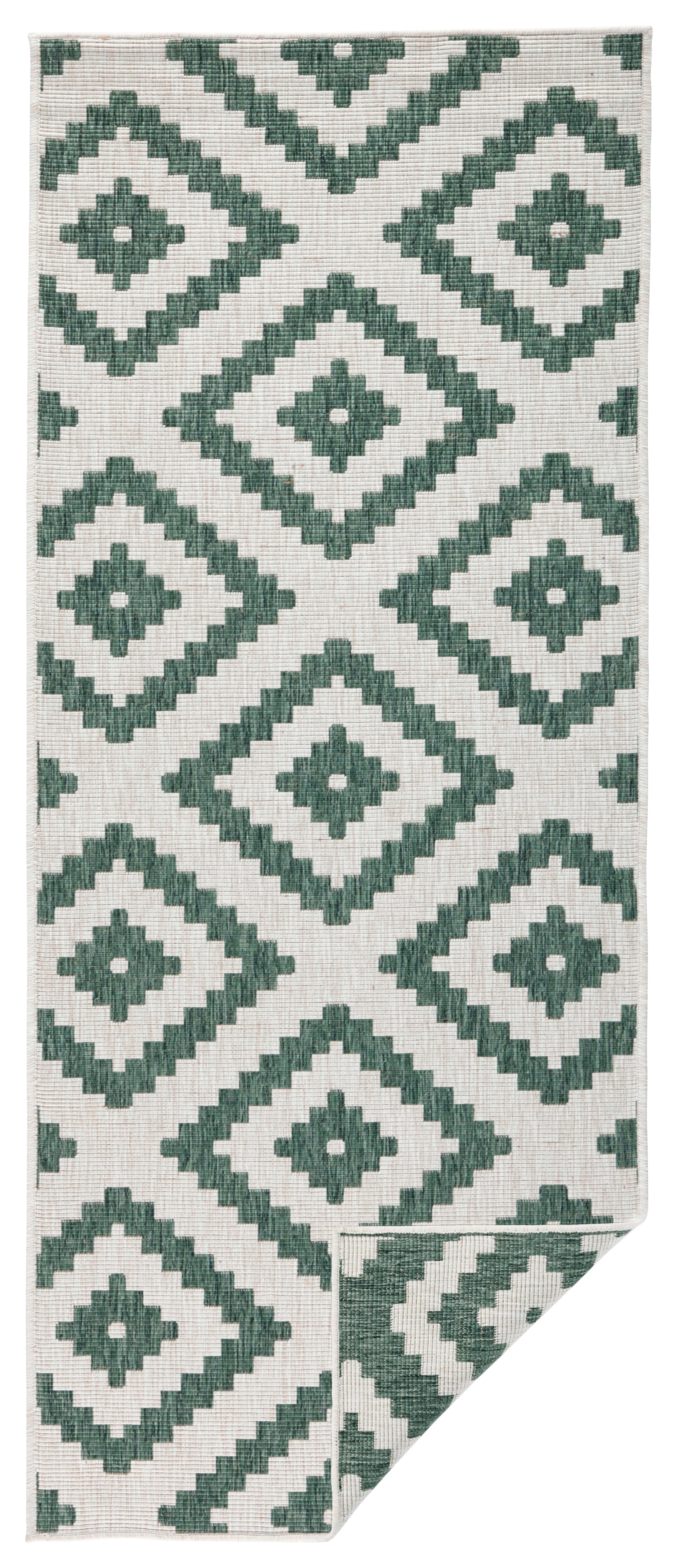 TWIN TÆPPE, GRØN-CREME 103131