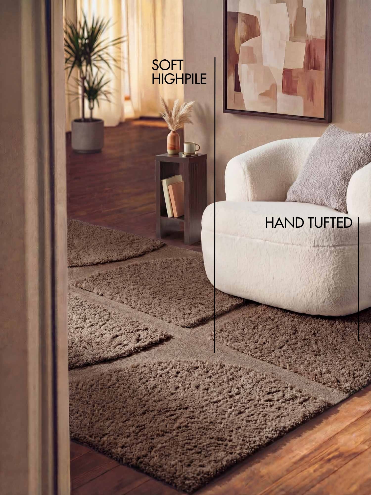 TED BAKER LAMBETH HØJLUVET TÆPPE JASPER, BRUN