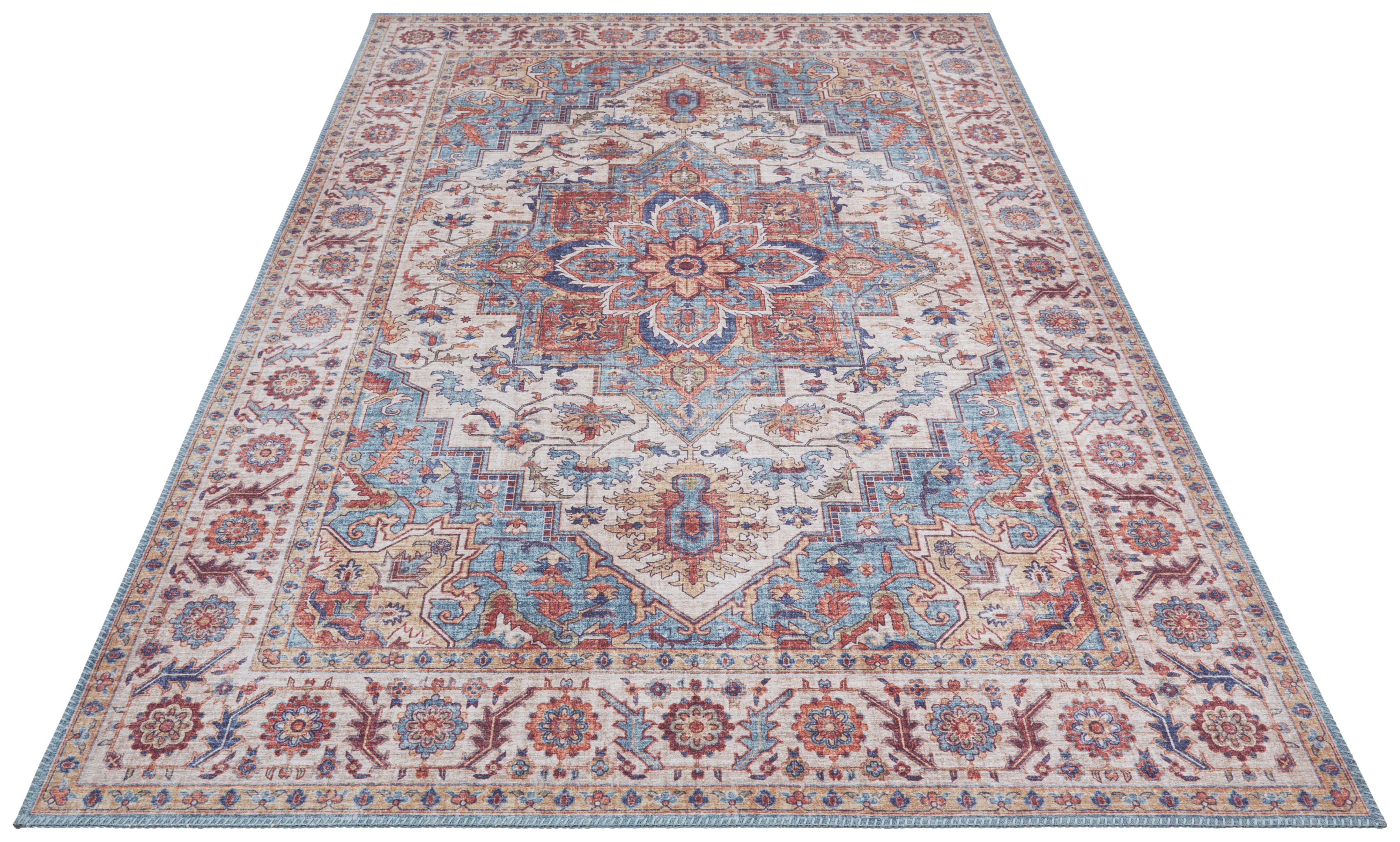 HANSE HOME ASMAR TÆPPE, CYAN-BLÅ 104002