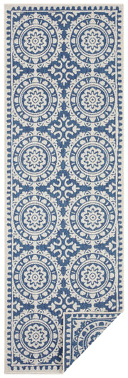 TWIN SUPREME TÆPPELØBER, BLÅ-CREME 104130
