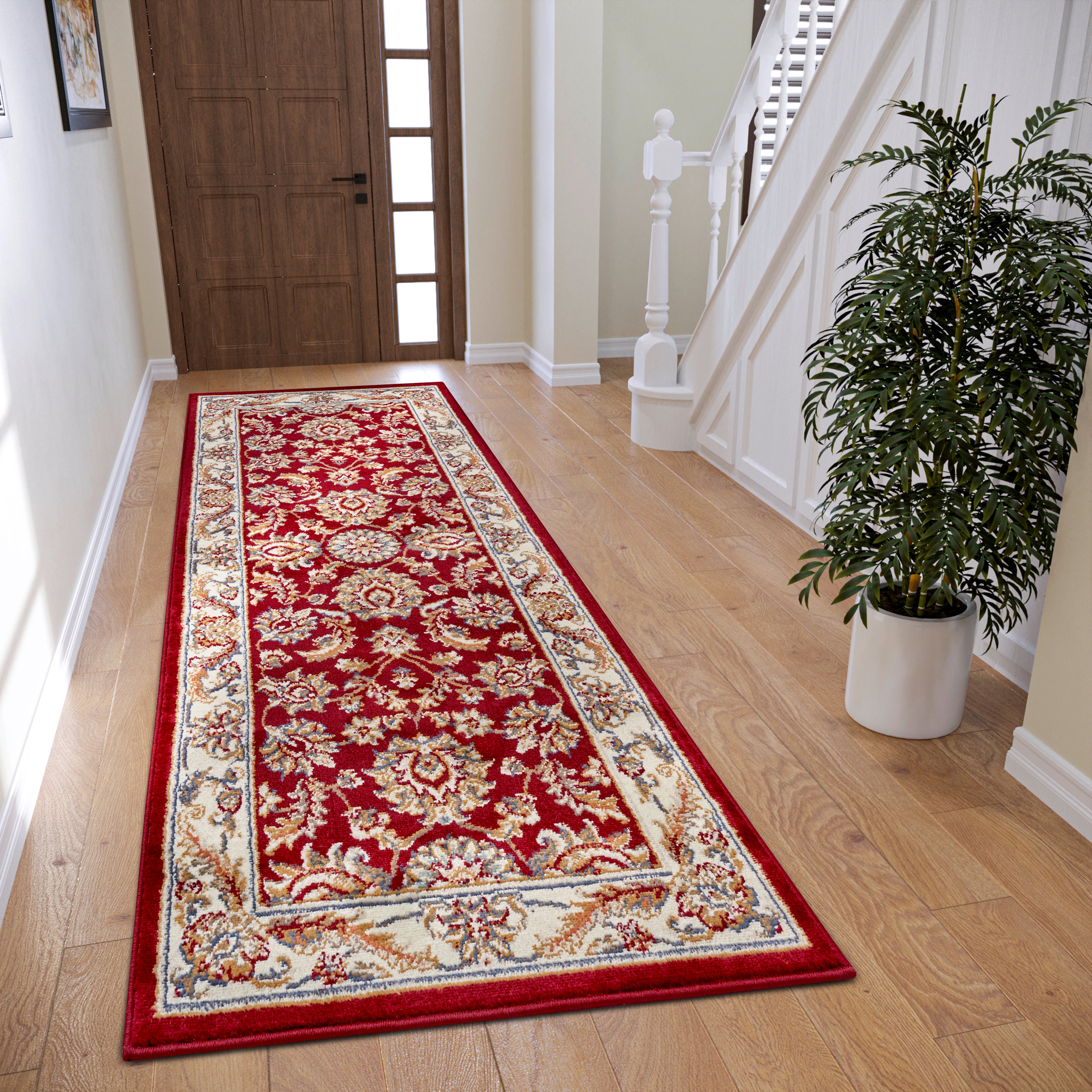 LUXOR TÆPPE RØD-CREME 105642