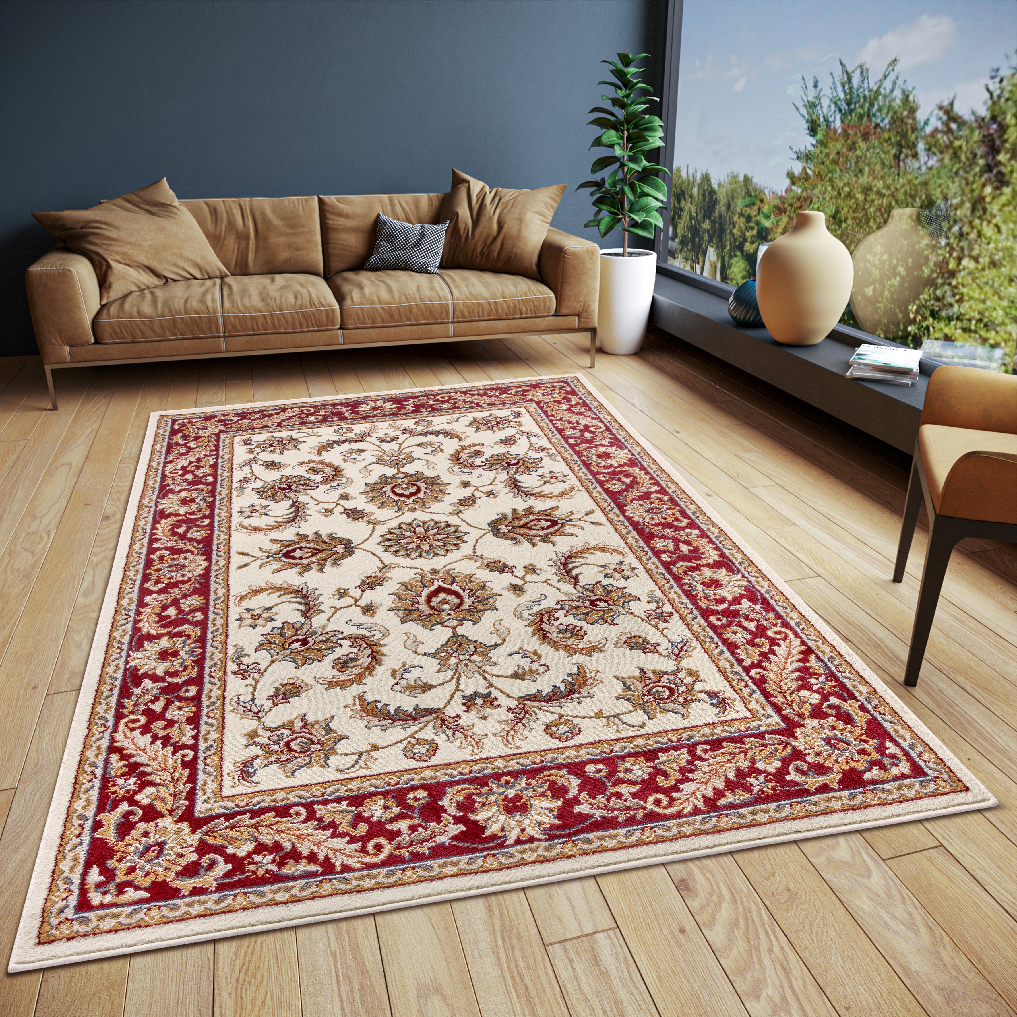 LUXOR TÆPPE CREME-RØD 105643