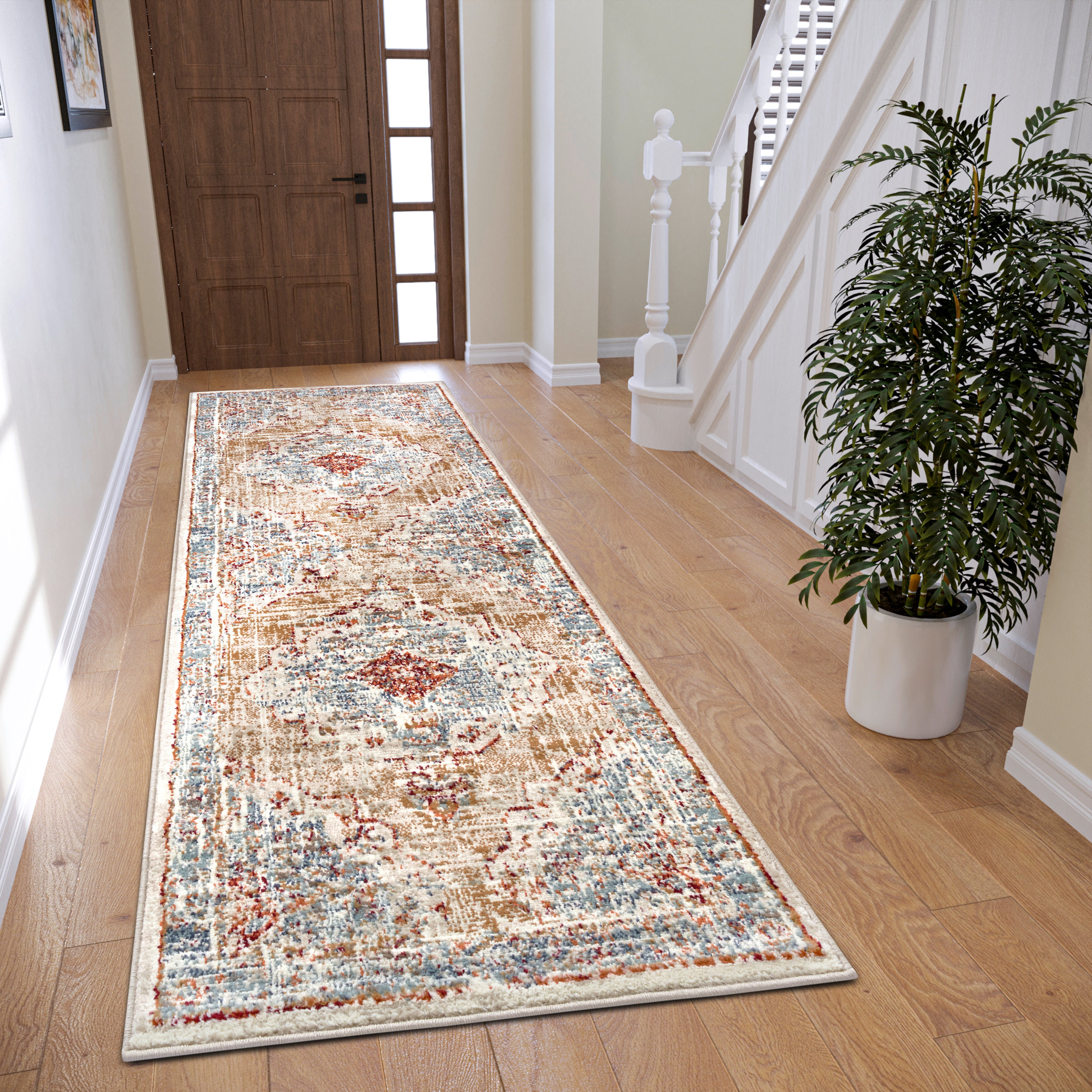 LUXOR TÆPPE BEIGE-BLÅ 105645