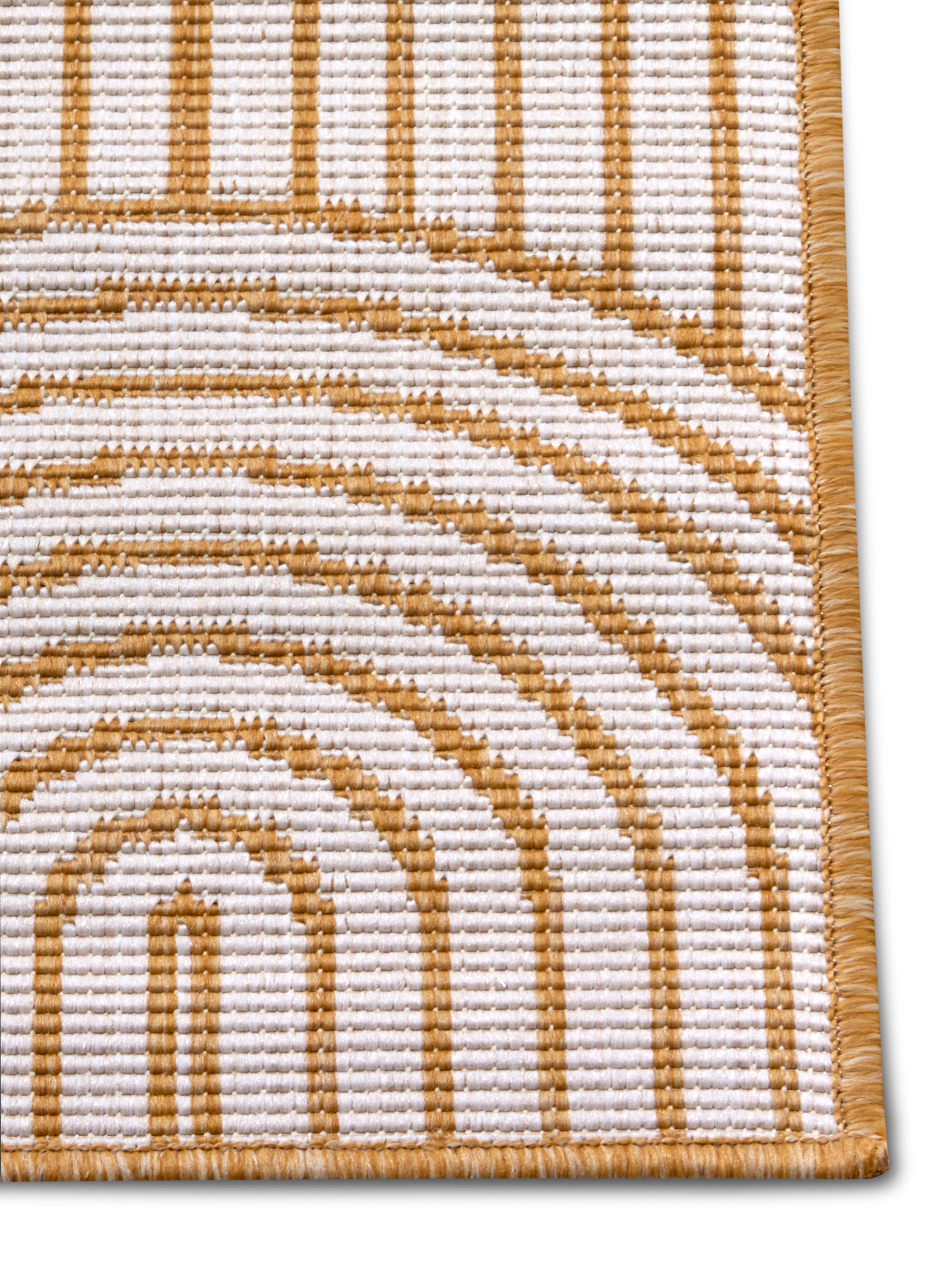 FLADVÆVET VENDBART TÆPPE PANGLI, OCHRE 105849
