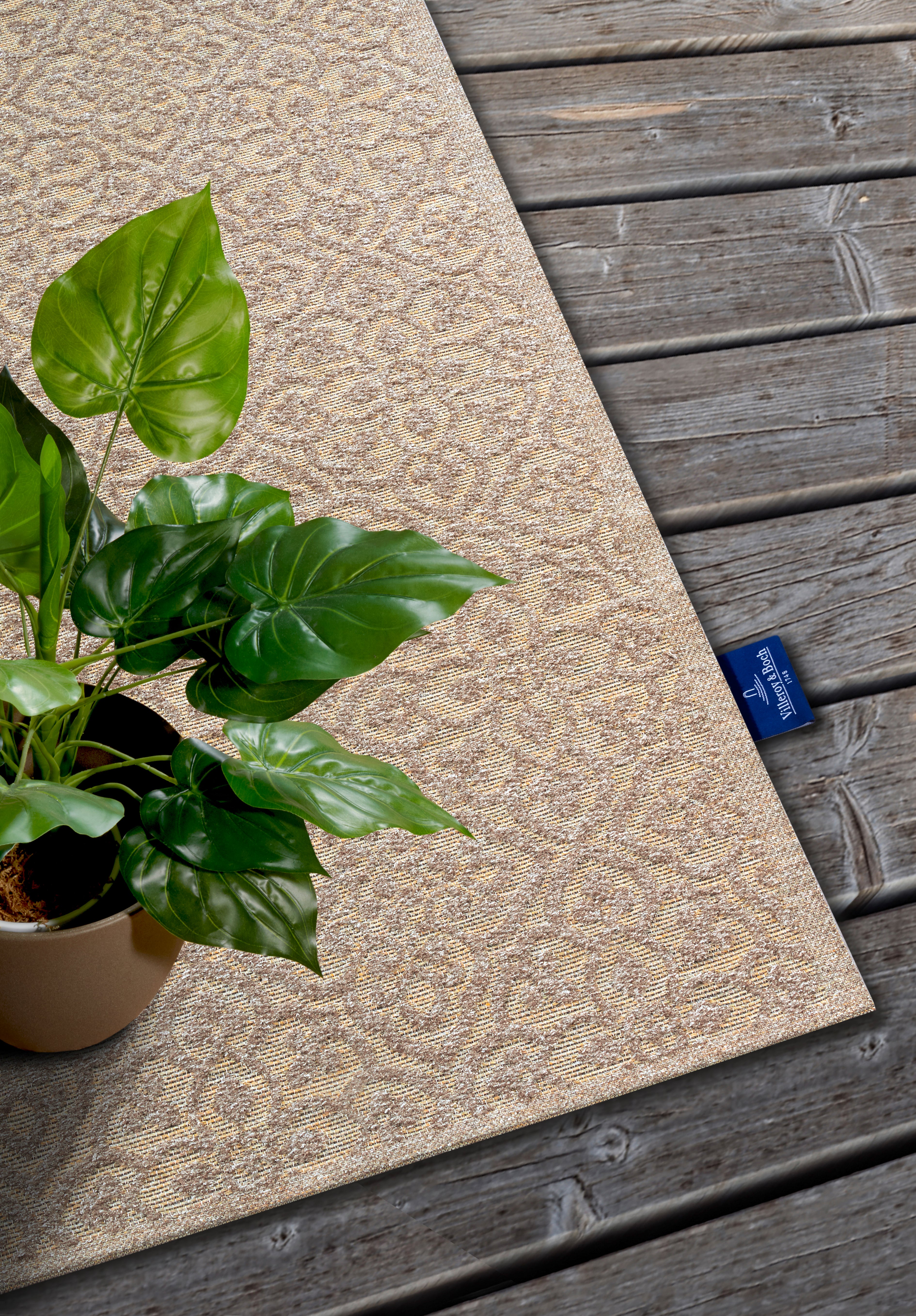 VILLEROY & BOCH 106154 IND- OG UDENDØRS TÆPPE, JULIE NATUR-BEIGE