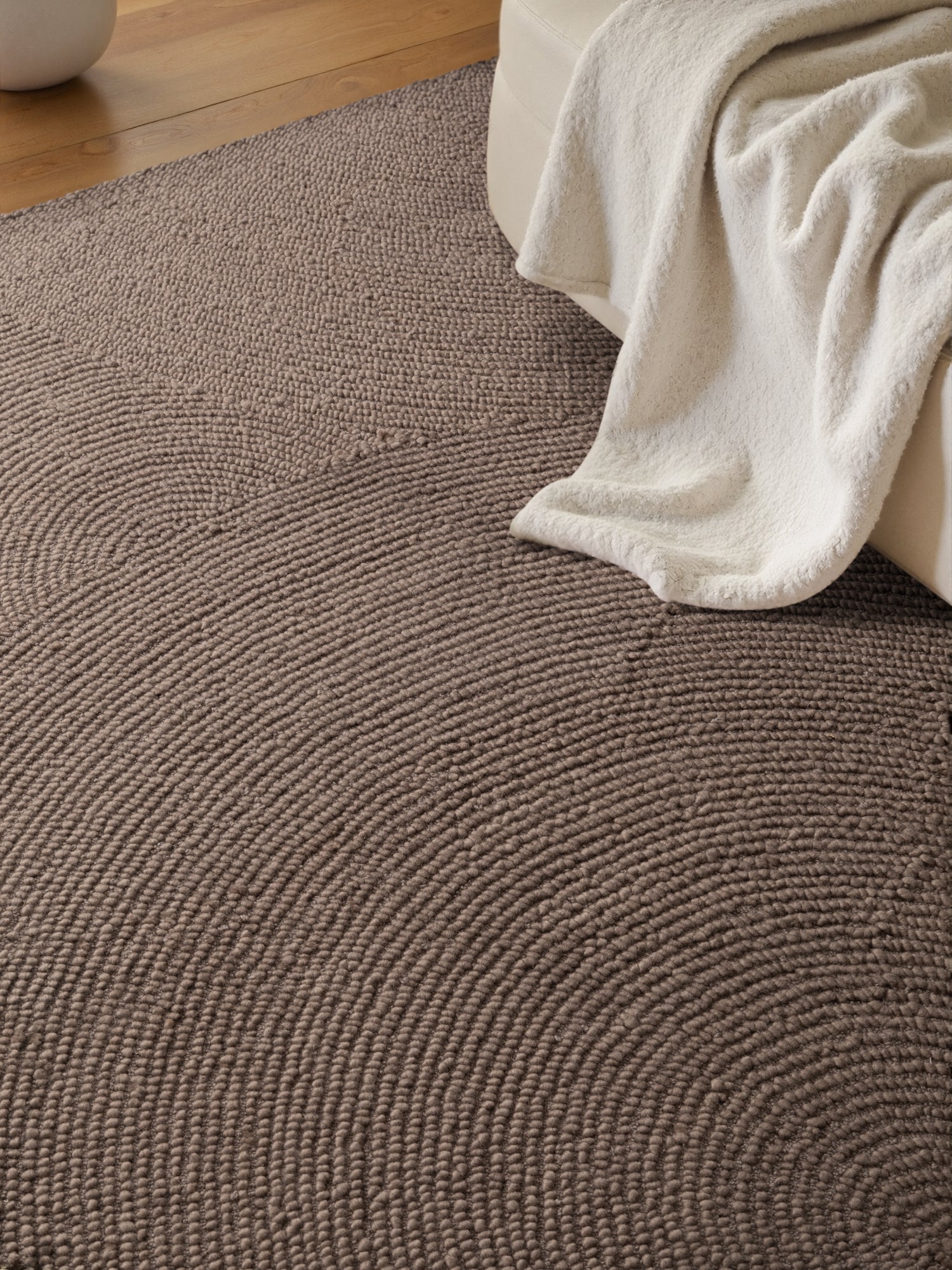 ELIN ULDTÆPPE, TAUPE 106219