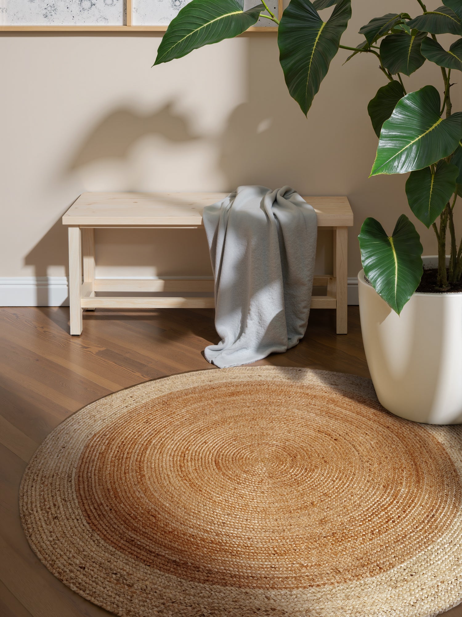 JUTZA JUTE TÆPPE, 106226 GYLDEN-IVORY