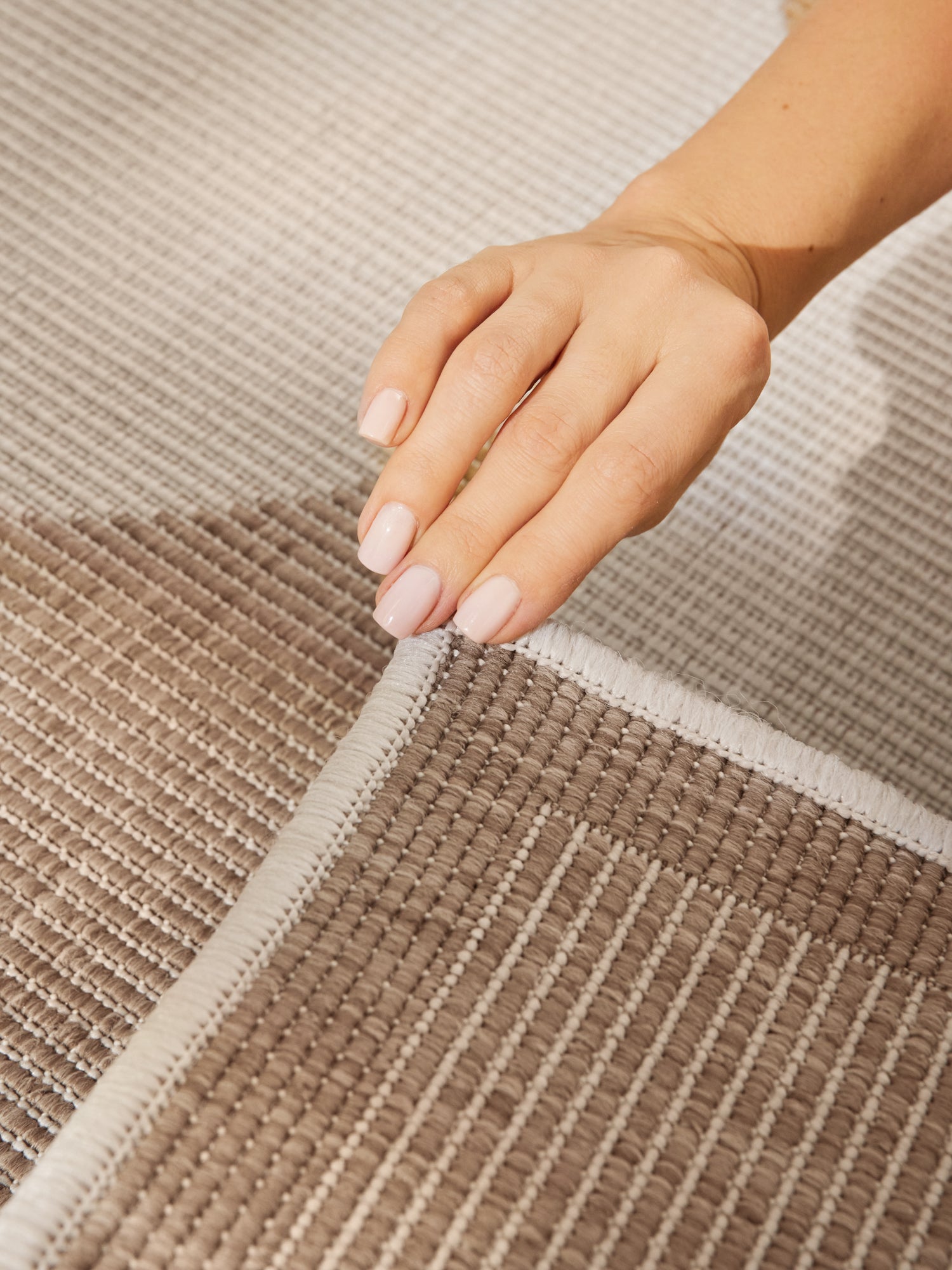 HANSE HOME DUORO - VENDBART UDENDØRS TÆPPE, JUTE-HVID 106245
