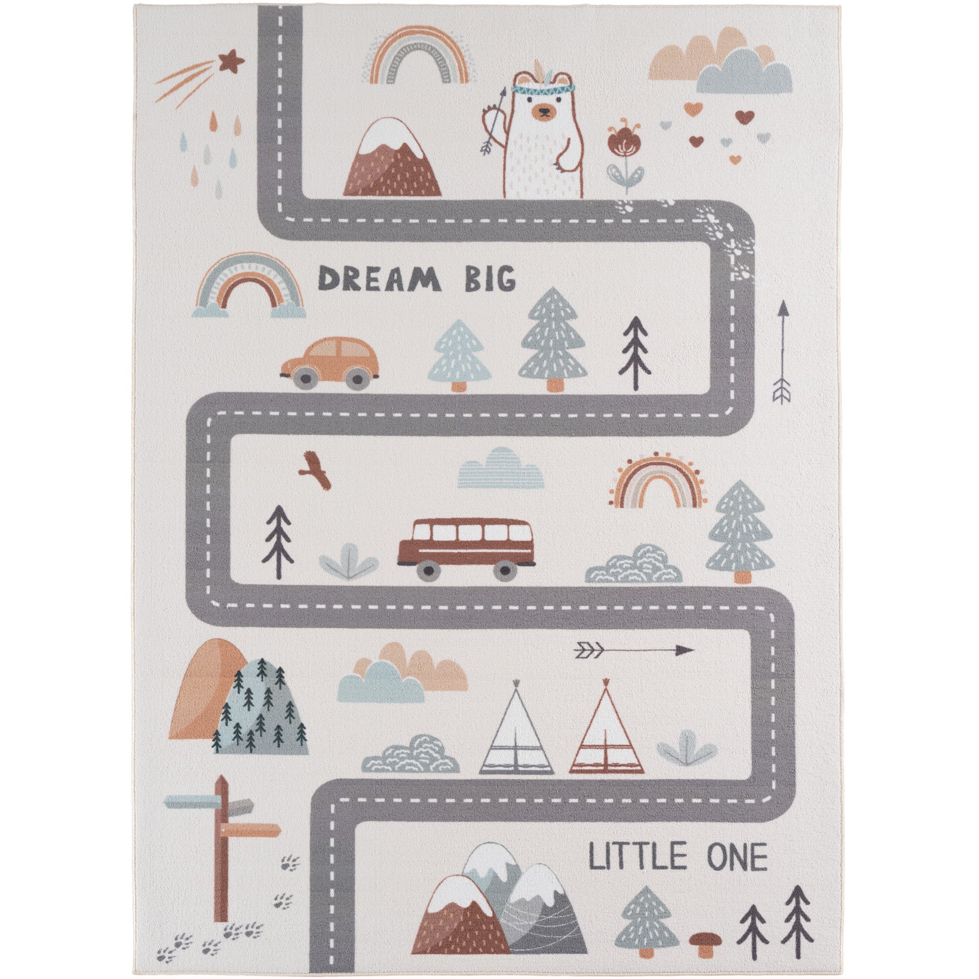 LITTLE ROAD BØRNETÆPPE, 1134 CREME