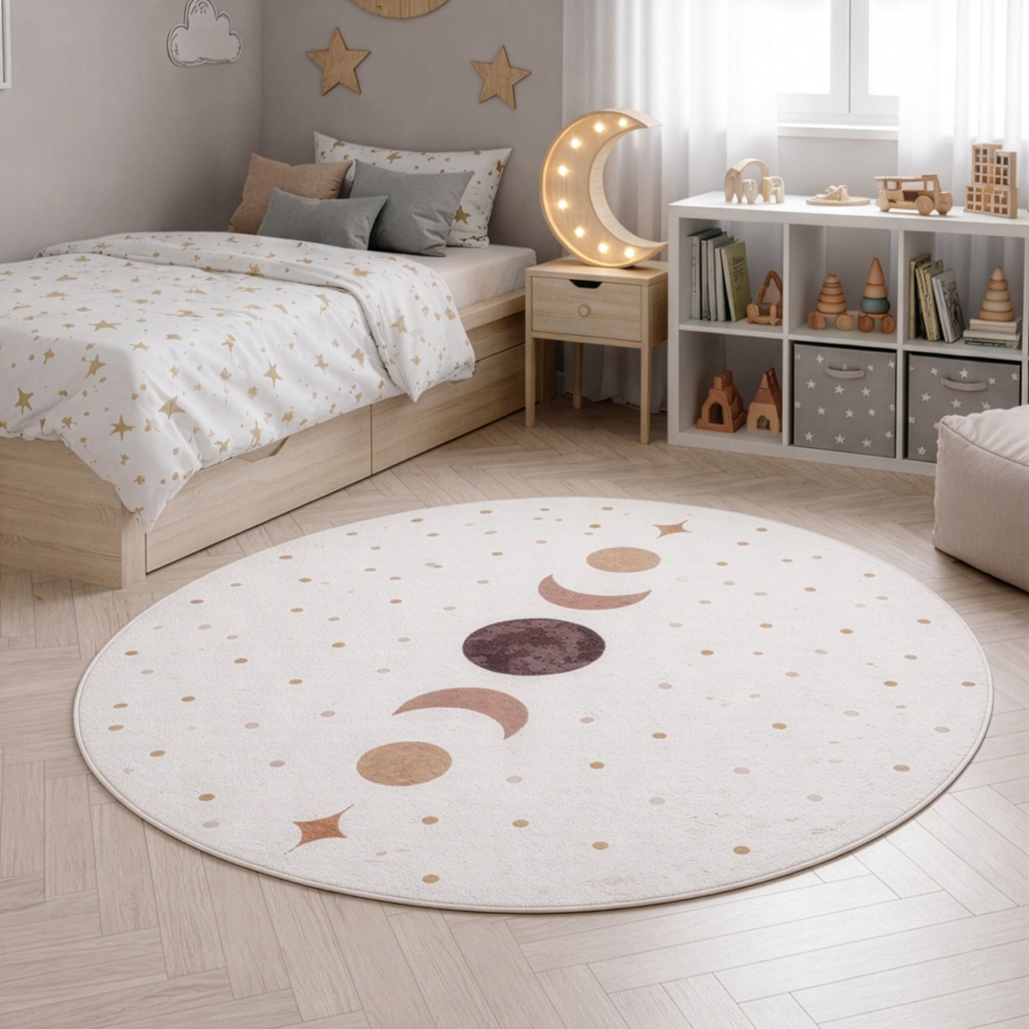 MOONIE BØRNETÆPPE, 1136 CREME