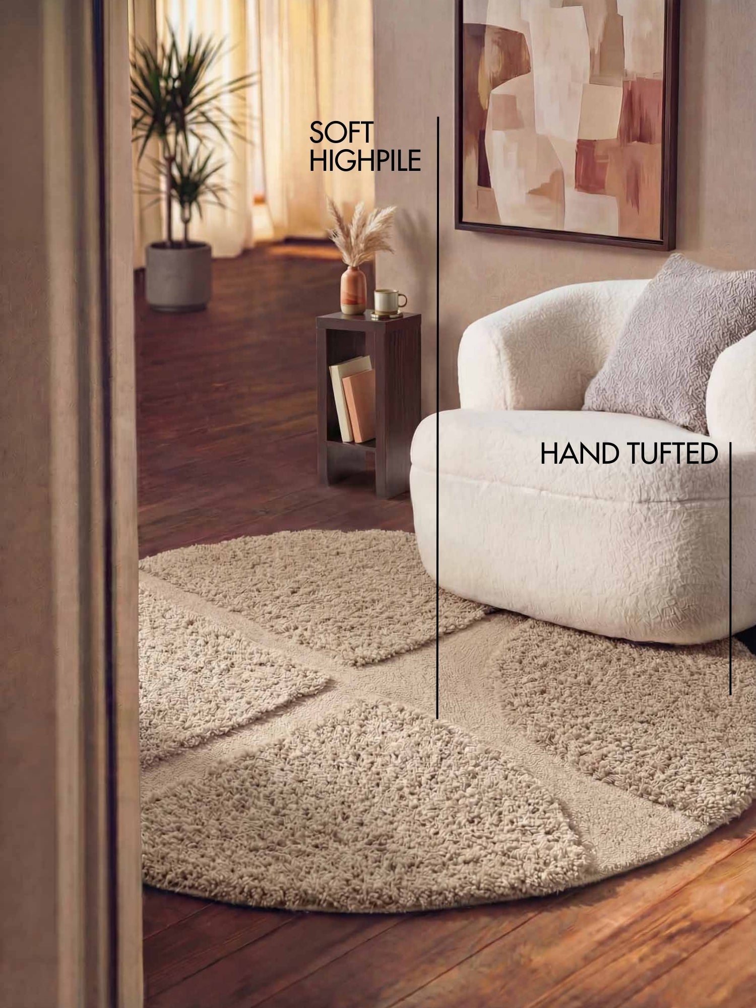 TED BAKER LAMBETH HØJLUVET TÆPPE JASPER, BEIGE