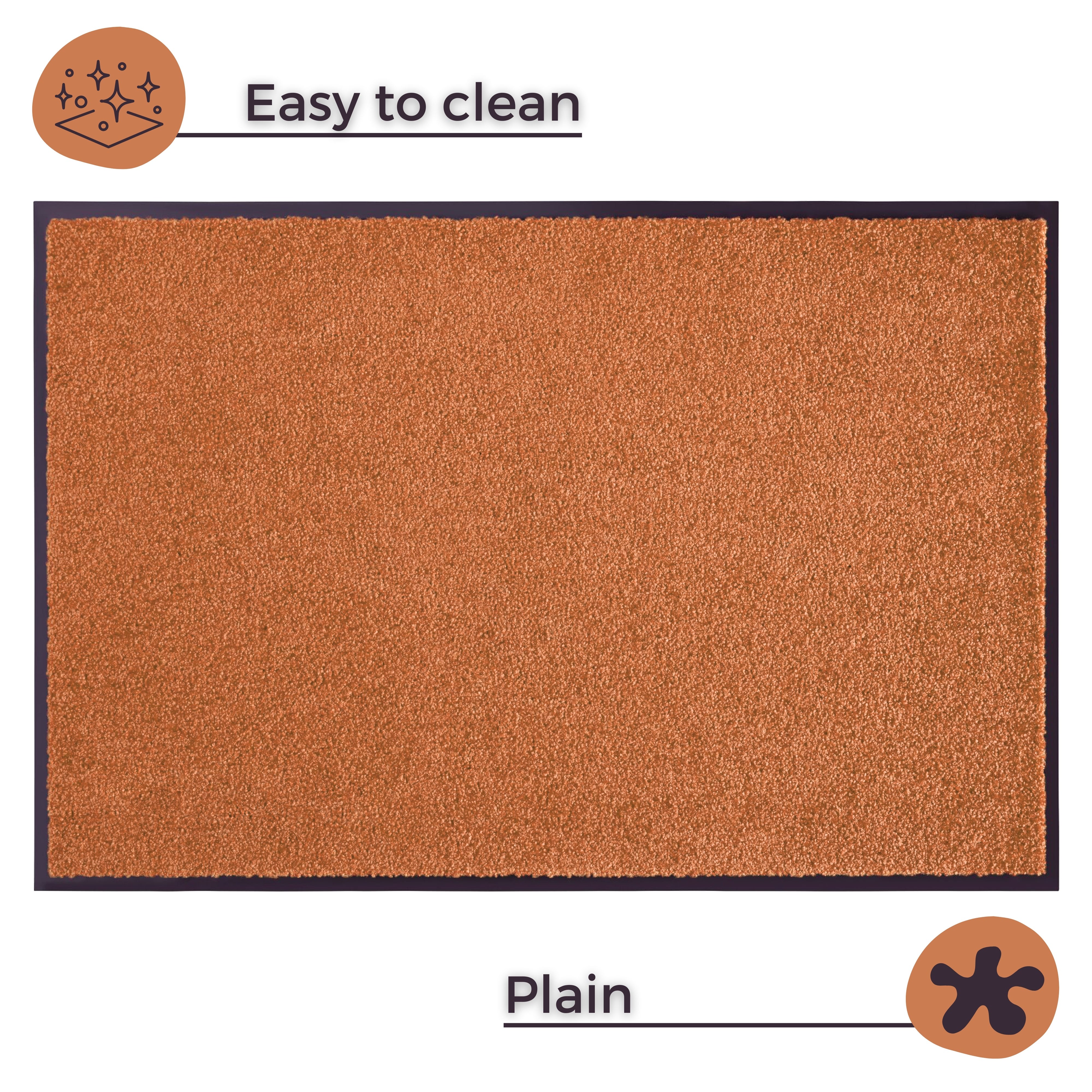 DØRMÅTTE WASH & CLEAN, ORANGE 101469