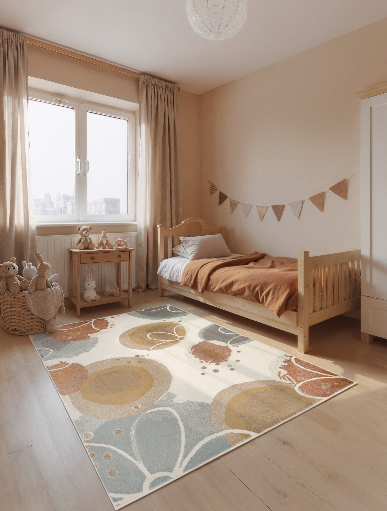 EVENTYR BØRNETÆPPE MARIGOLD, CREME MULTI