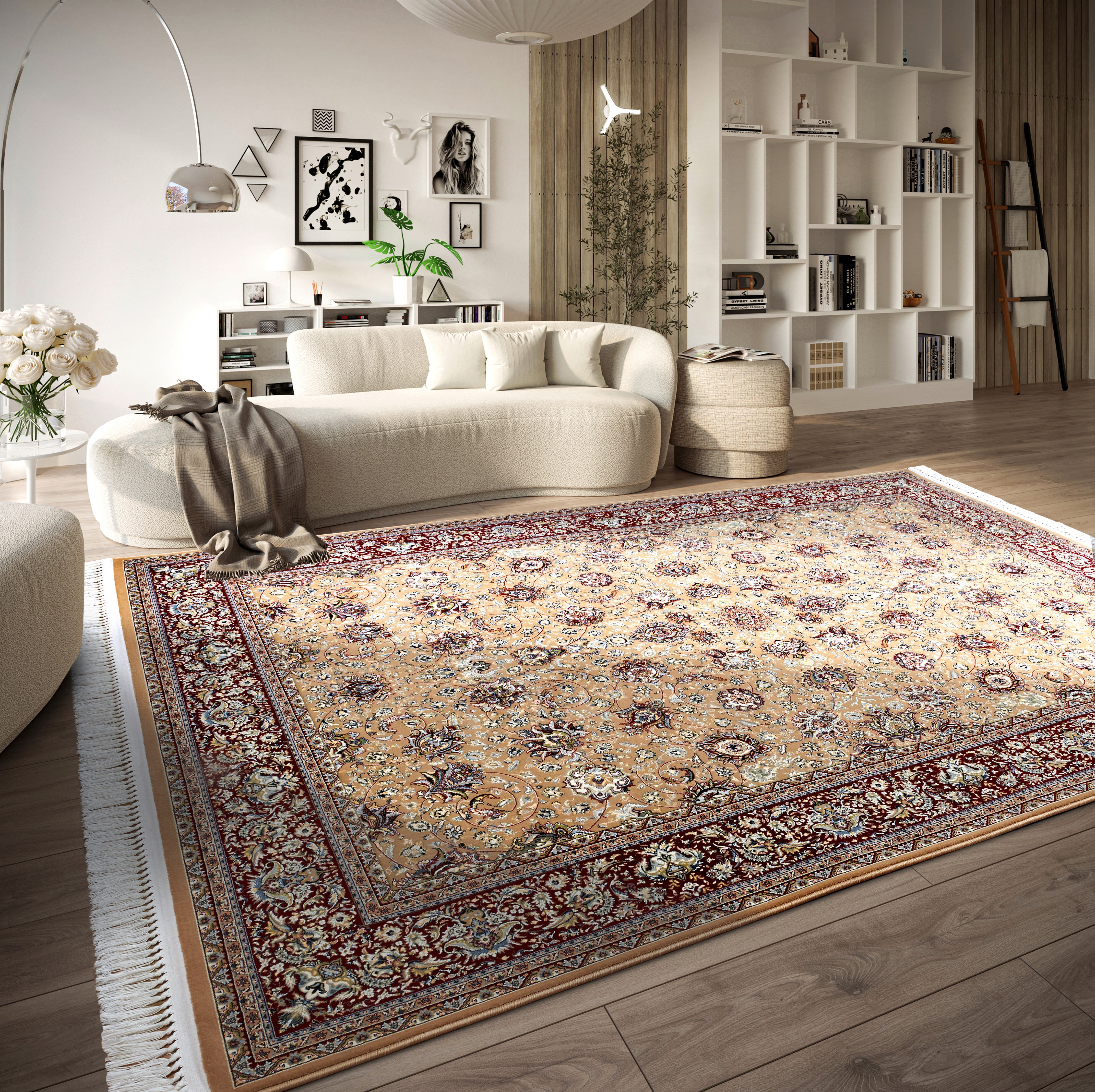 VILLEROY & BOCH 106129 ORIENTALSK TÆPPE ALFRED, RØD-BEIGE