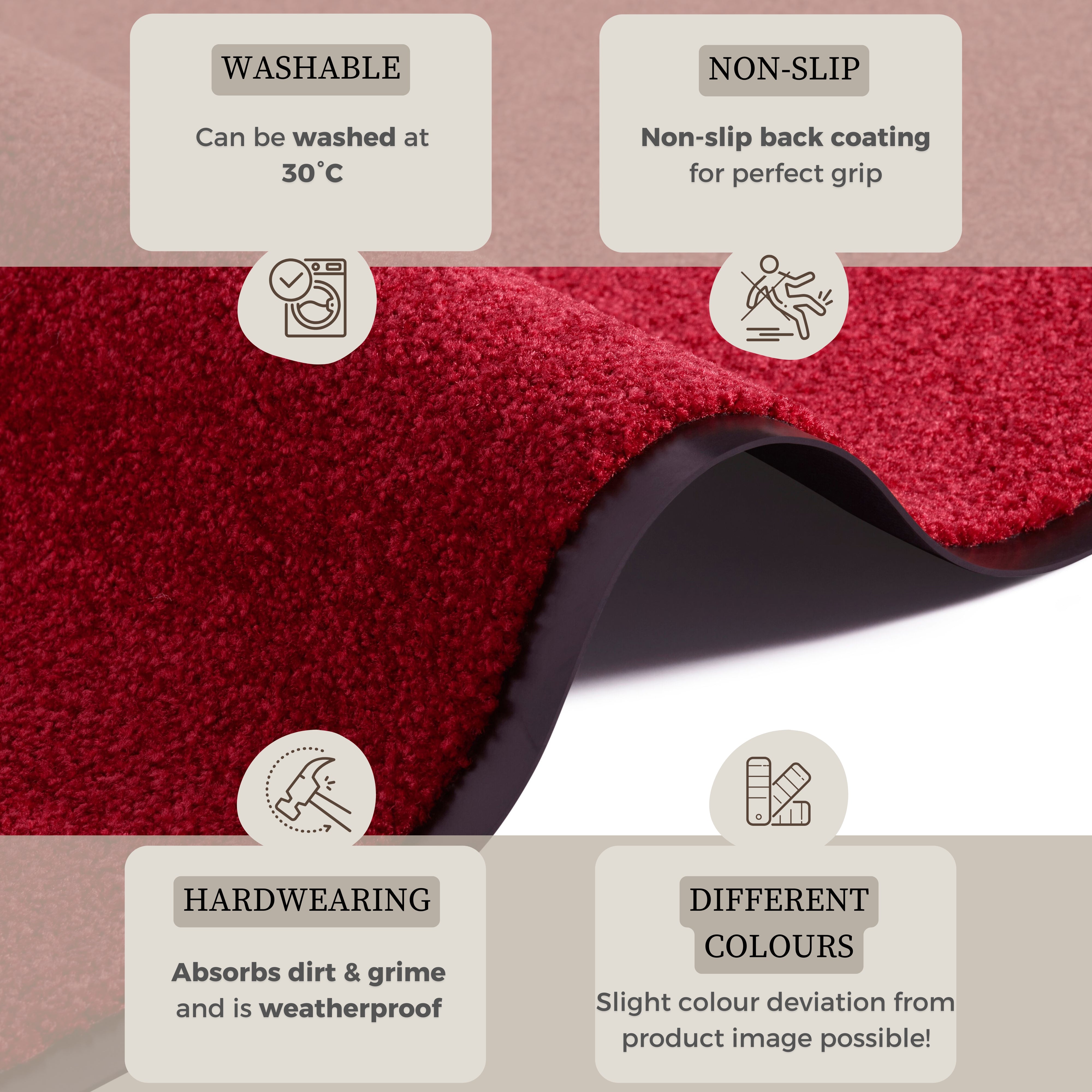 DØRMÅTTE WASH & CLEAN, BORDEAUX 101466