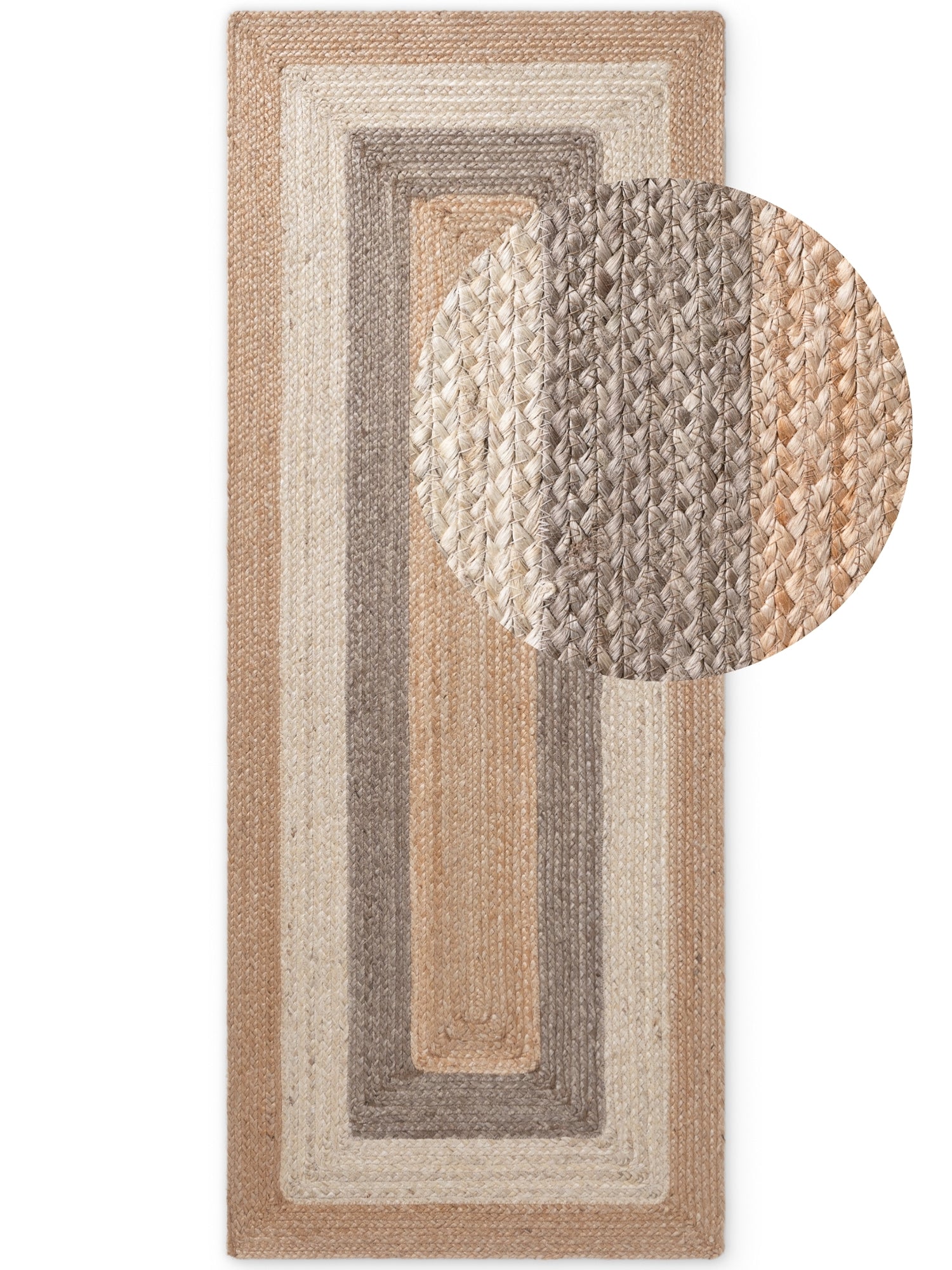 JUNO JUTE TÆPPE FUSION, NATUR GYLDEN MULTI