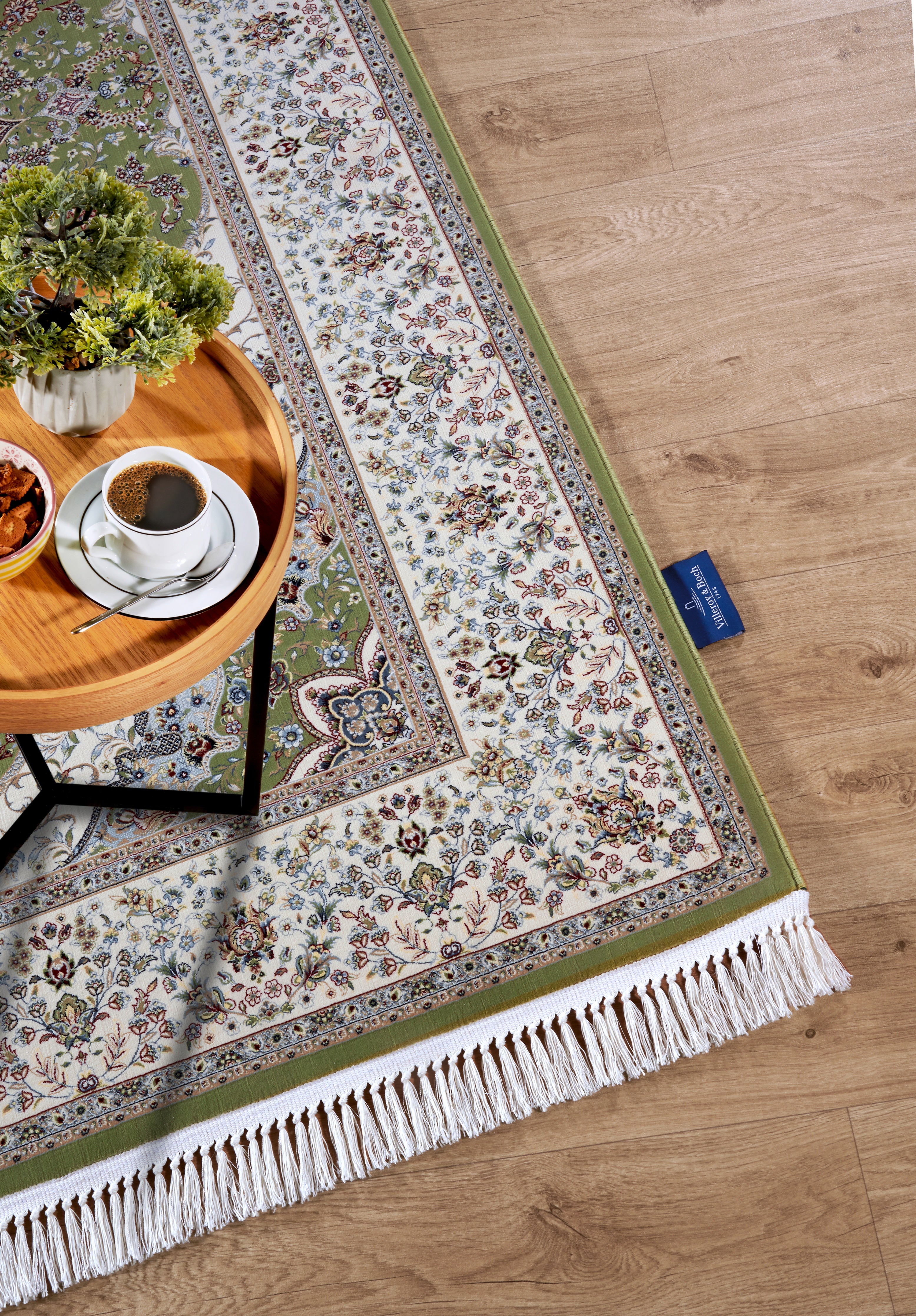 VILLEROY & BOCH 106128 ORIENTALSK TÆPPE ETIENNE, GRØN-CREME