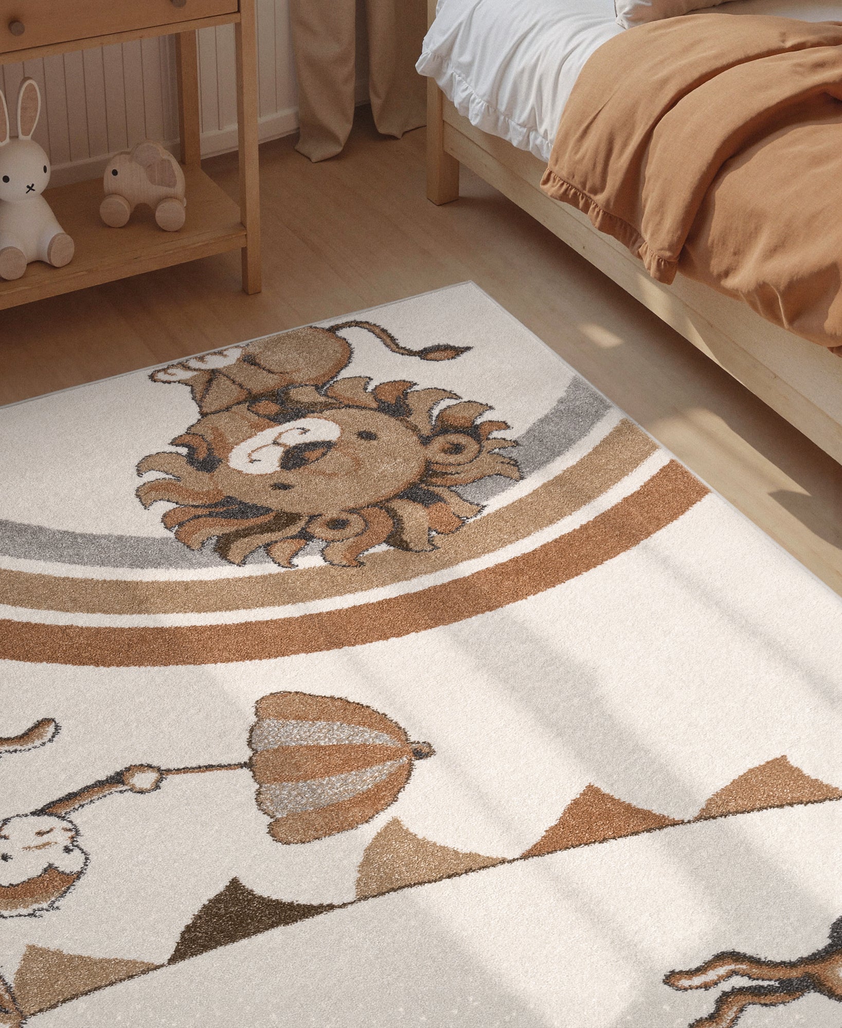 VILLEROY & BOCH BOHO KIDS BØRNETÆPPE LØVE REGNBUE FEST, CREME MULTI 106308