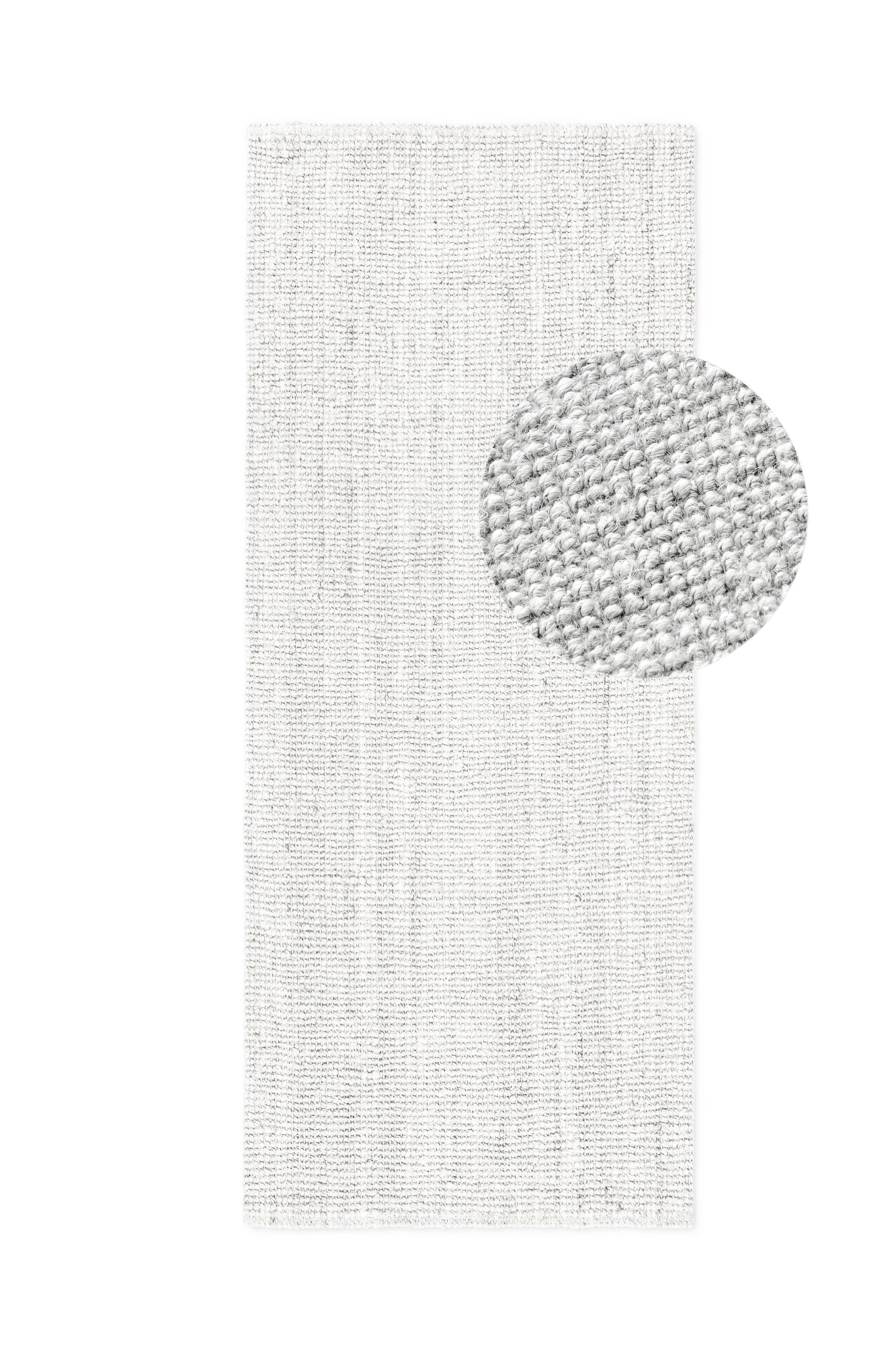 BOUCLE JUTE TÆPPE JAIPUR, HVID