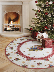 VILLEROY & BOCH TOY'S DELIGHT LIMITED EDITION JULETÆPPE, JULETOG CREME-RØD