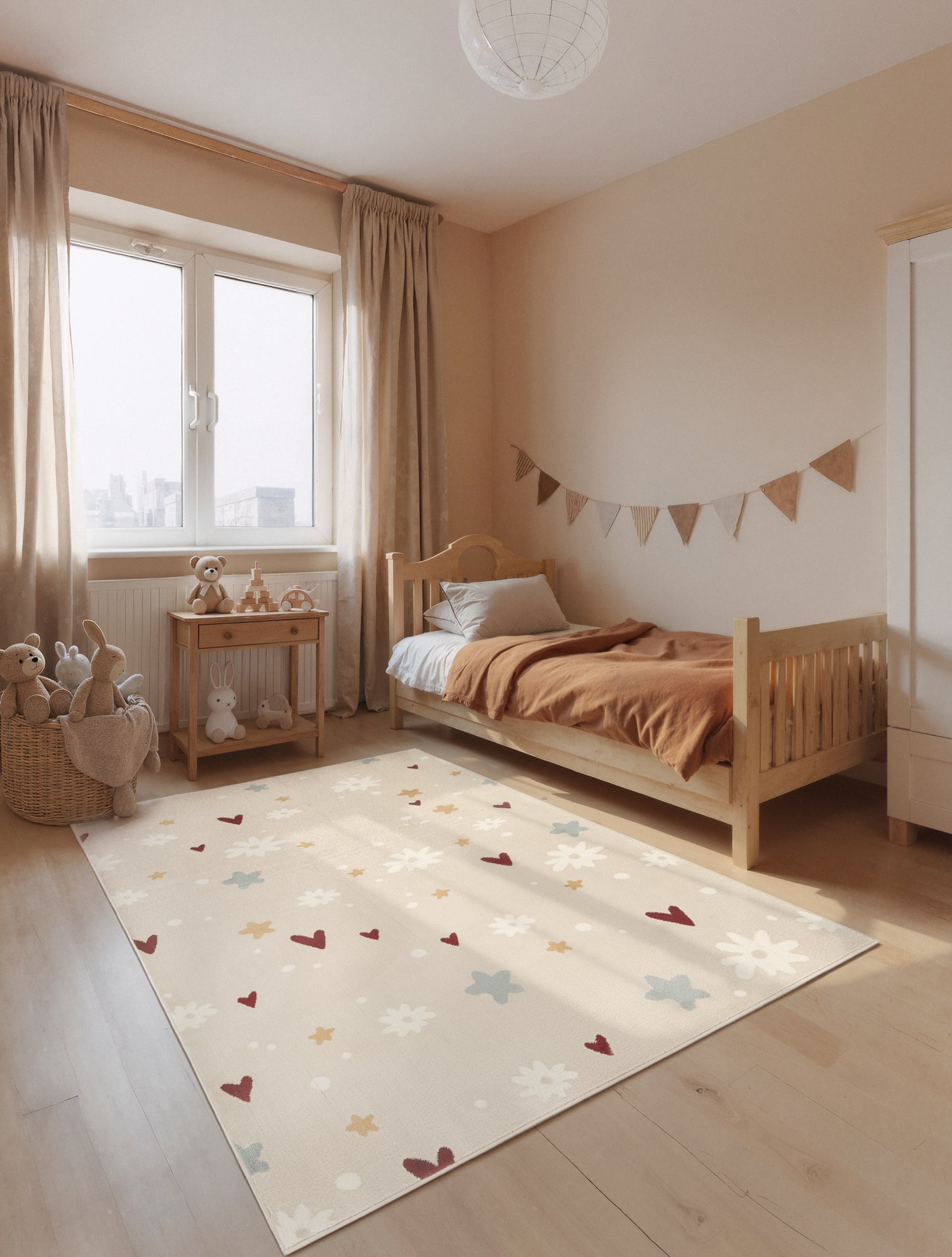 EVENTYR BØRNETÆPPE AMORI, BEIGE MULTI