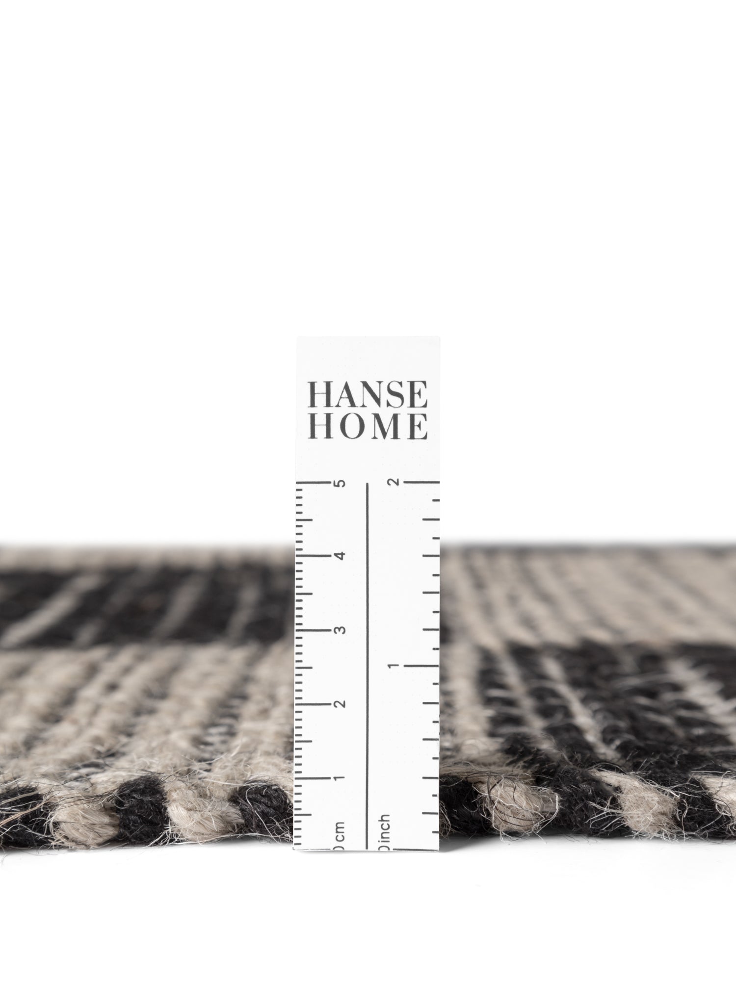 HANDLOOM JUTE TÆPPE REX, NATURLIG HVID-SORT
