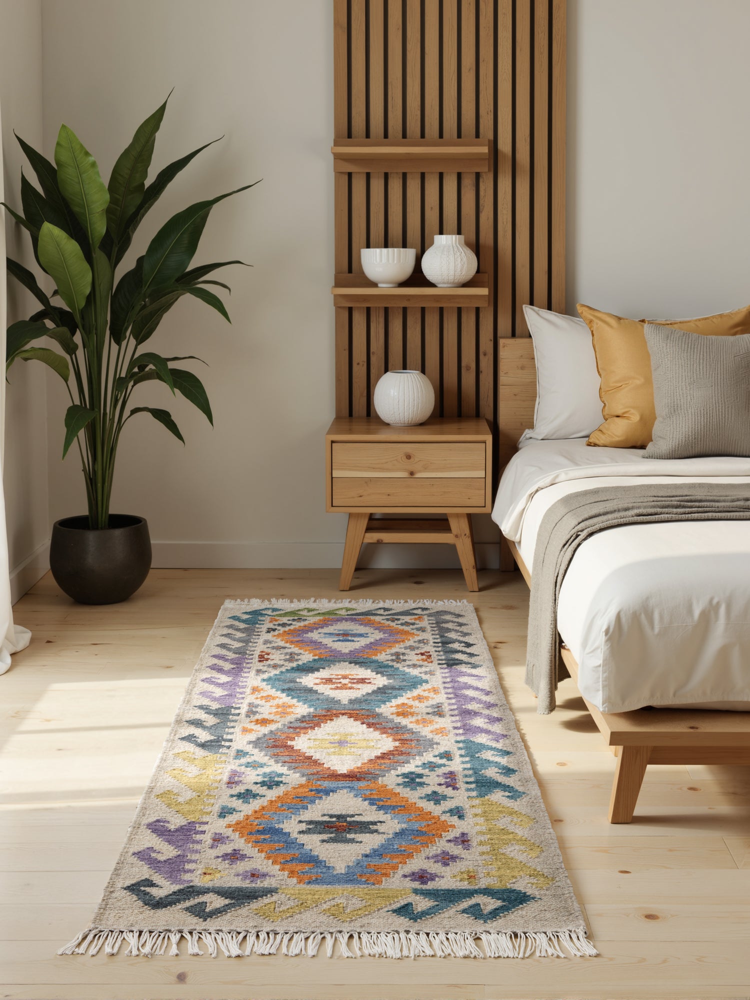 HANSE HOME KAMAL - AFGHANSK KELIM TÆPPE, 106242 CREME-MULTI