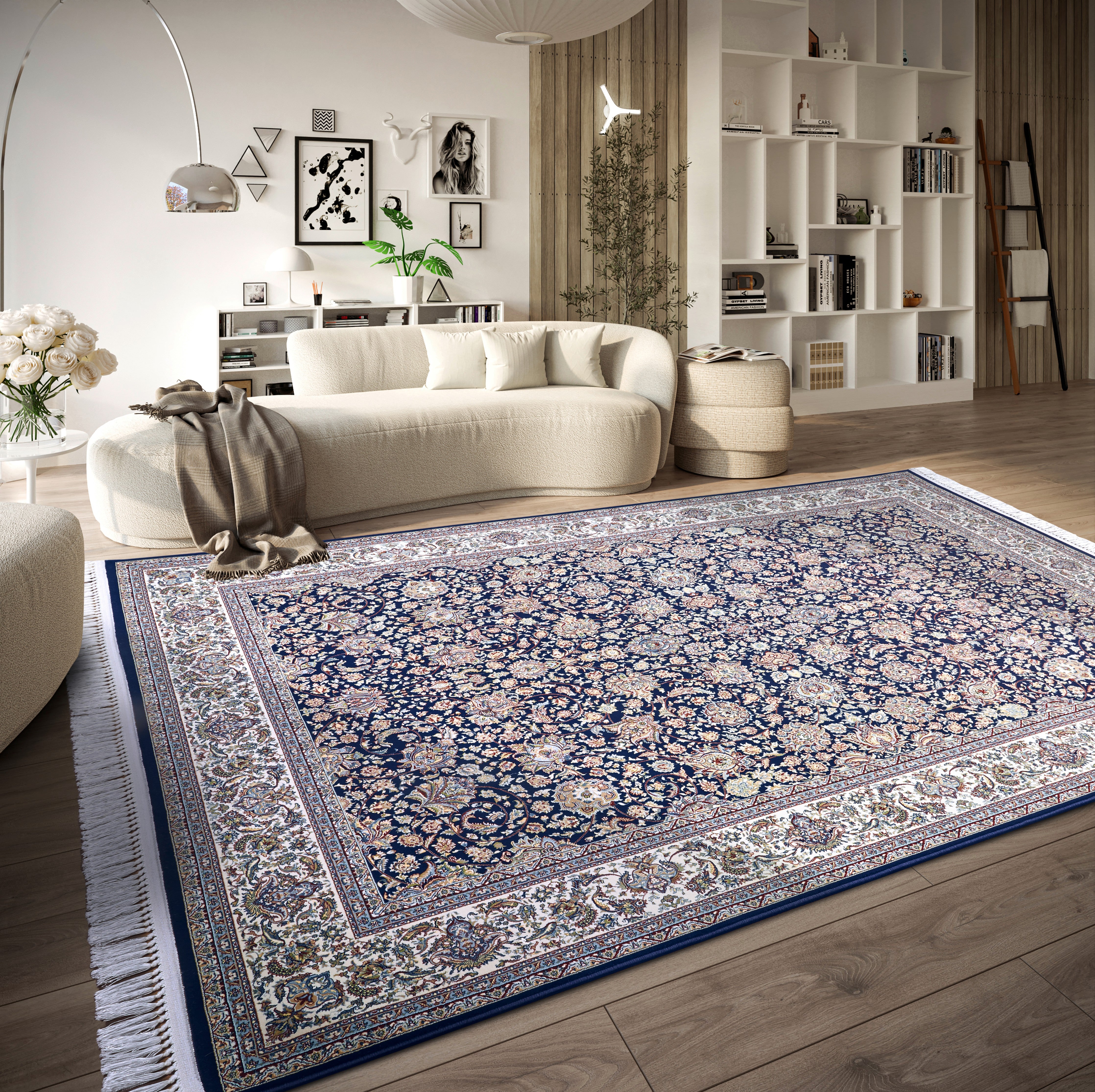 VILLEROY & BOCH 106130 ORIENTALSK TÆPPE ALFRED, BLÅ-CREME