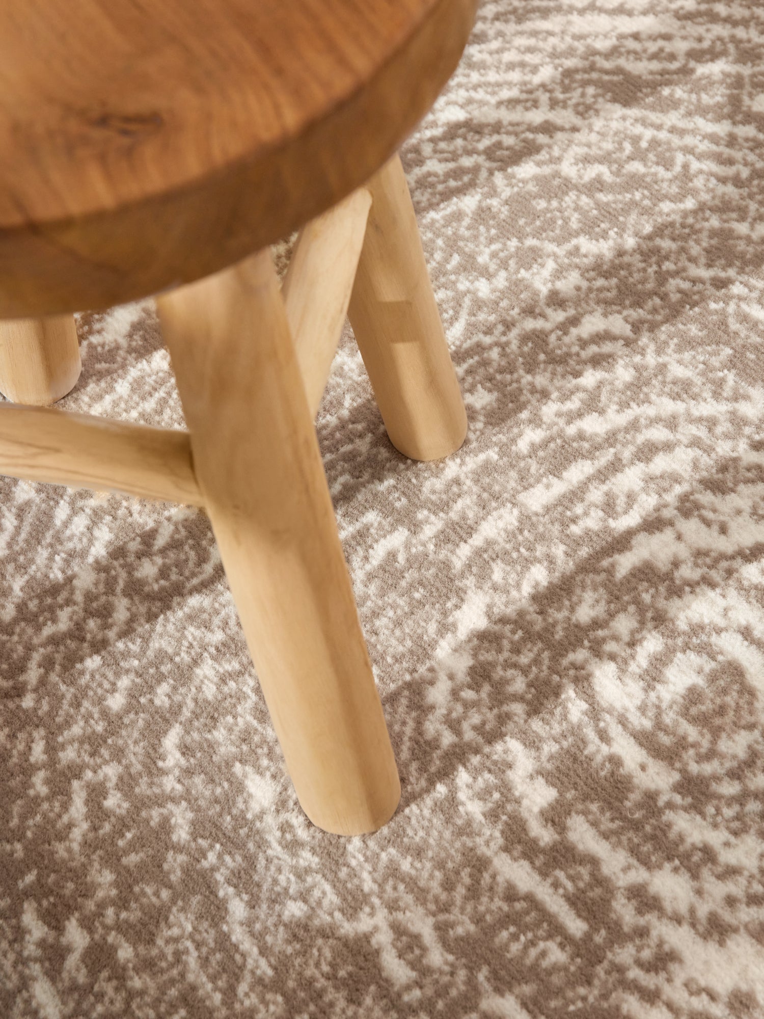 FLORIA TÆPPE RUNDT - CREME-BEIGE 106258