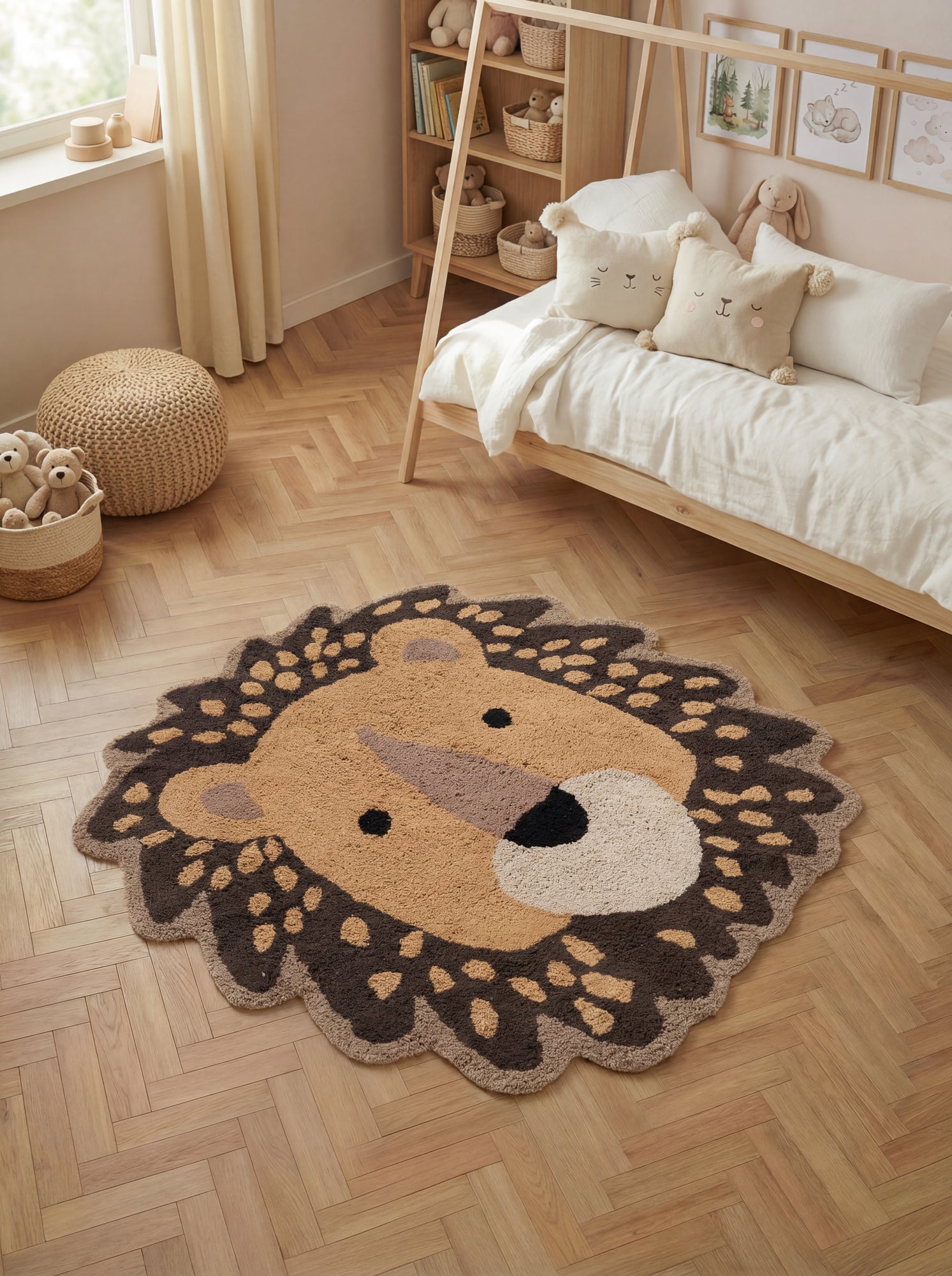 SNUGGLE BØRNETÆPPE, ROARY BRUN MULTI