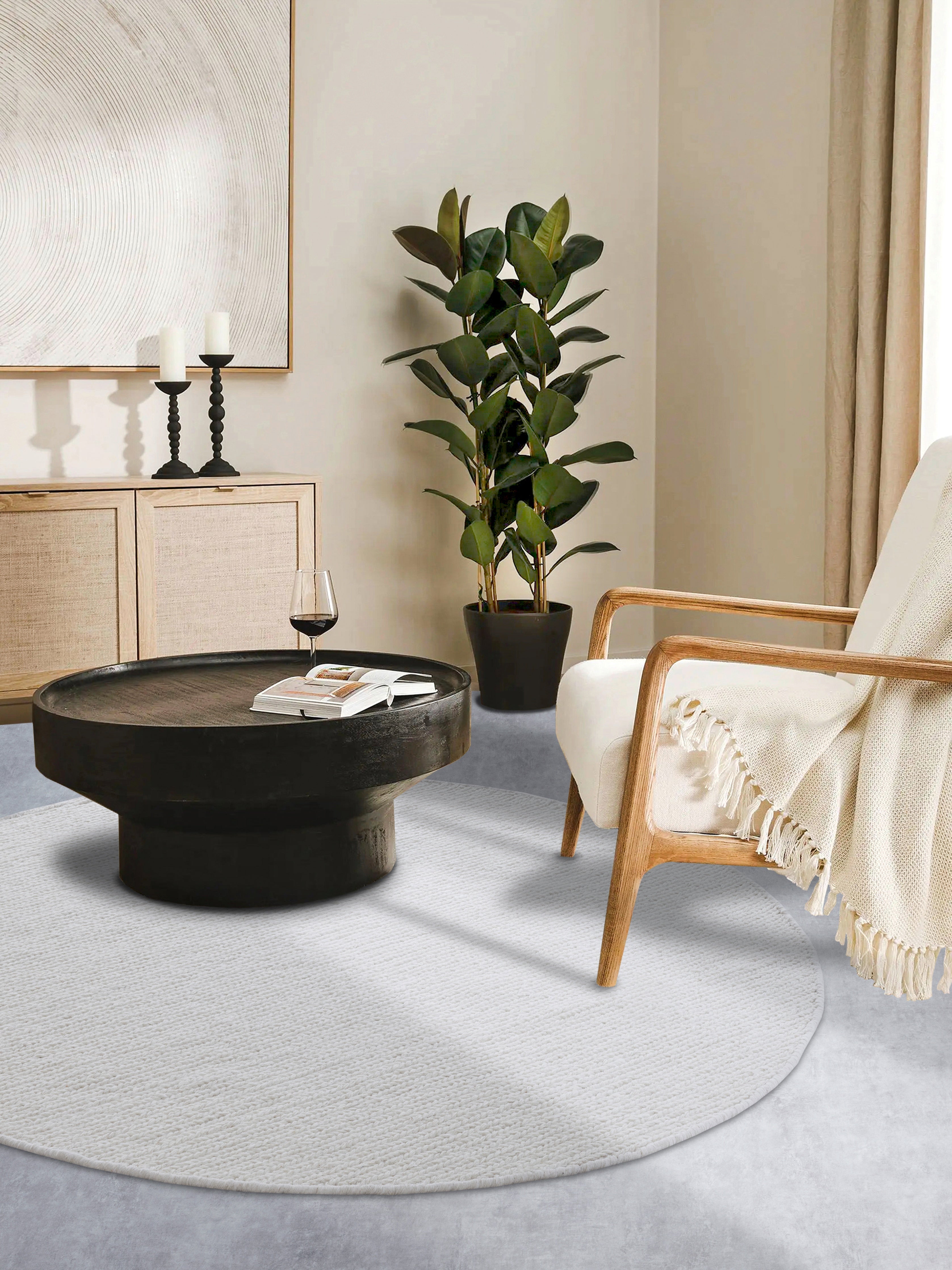 VILLEROY & BOCH 106048 ULD TÆPPE  FRANCOIS NATURLIG HVID