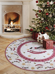 VILLEROY & BOCH TOY'S DELIGHT LIMITED EDITION JULETÆPPE, GYNGEHEST CREME-RØD