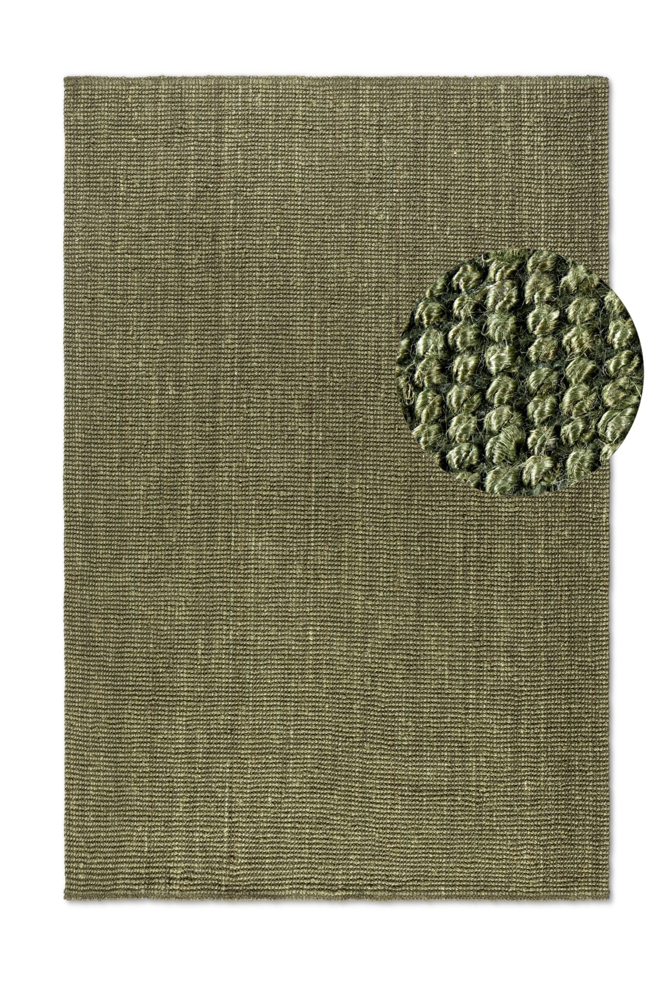 BOUCLE JUTE TÆPPE, JUNGLE GRØN - 105977