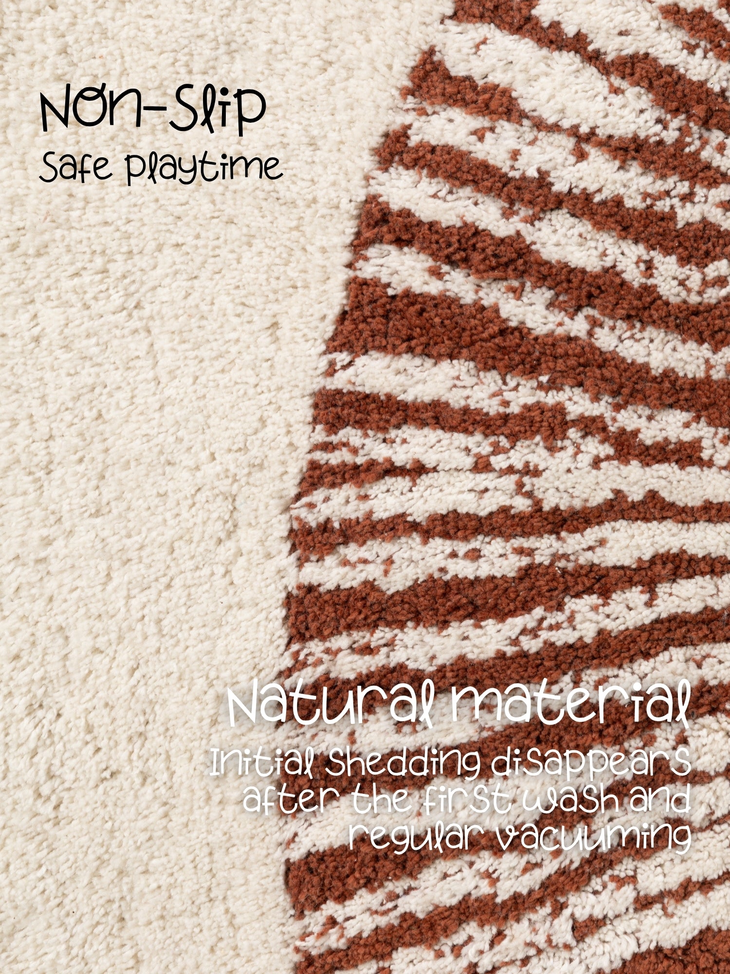 SNUGGLE BØRNETÆPPE, LEANDER CREME MULTI
