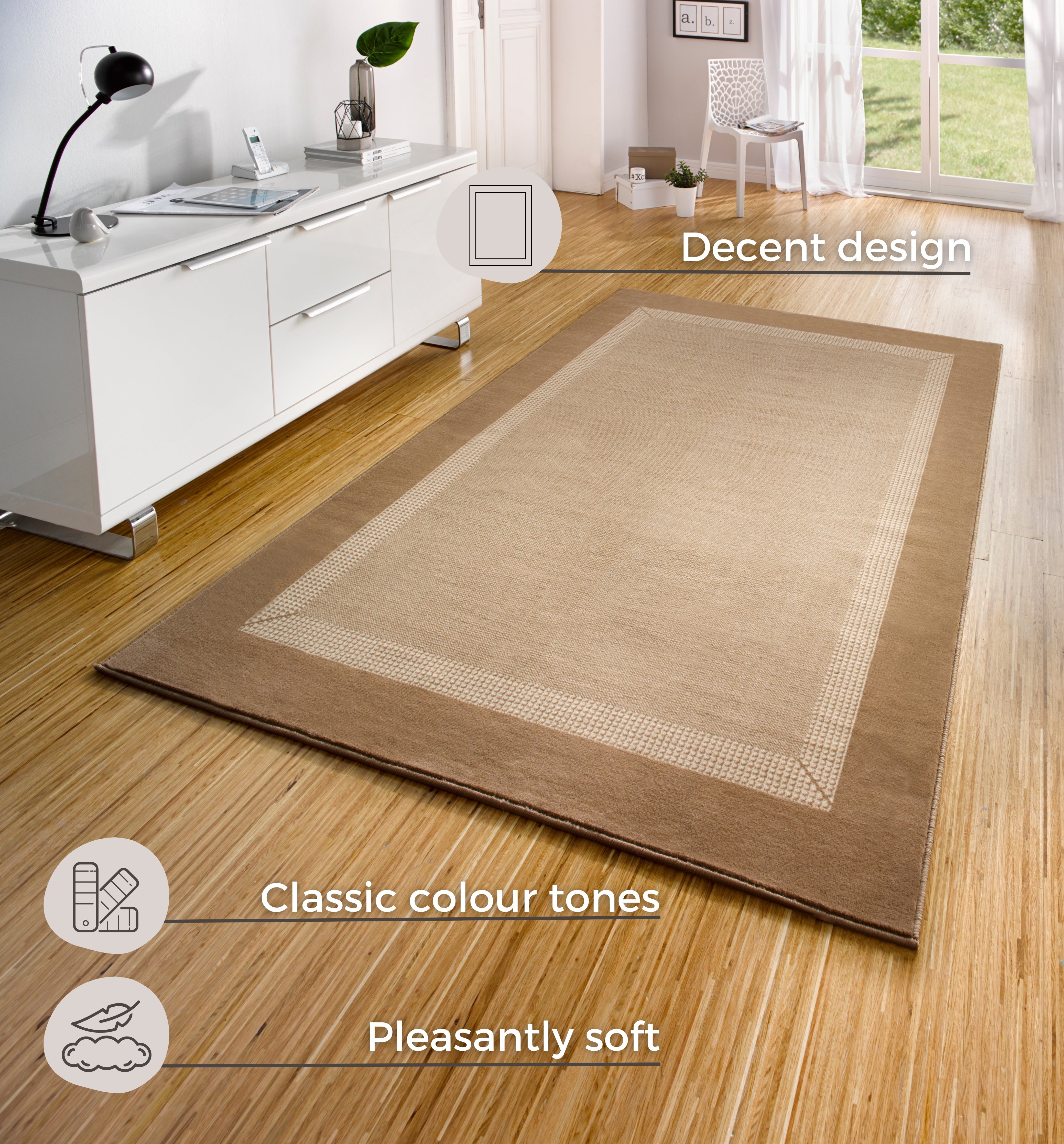 BASIC BAND TÆPPE, BEIGE-CREME 102498