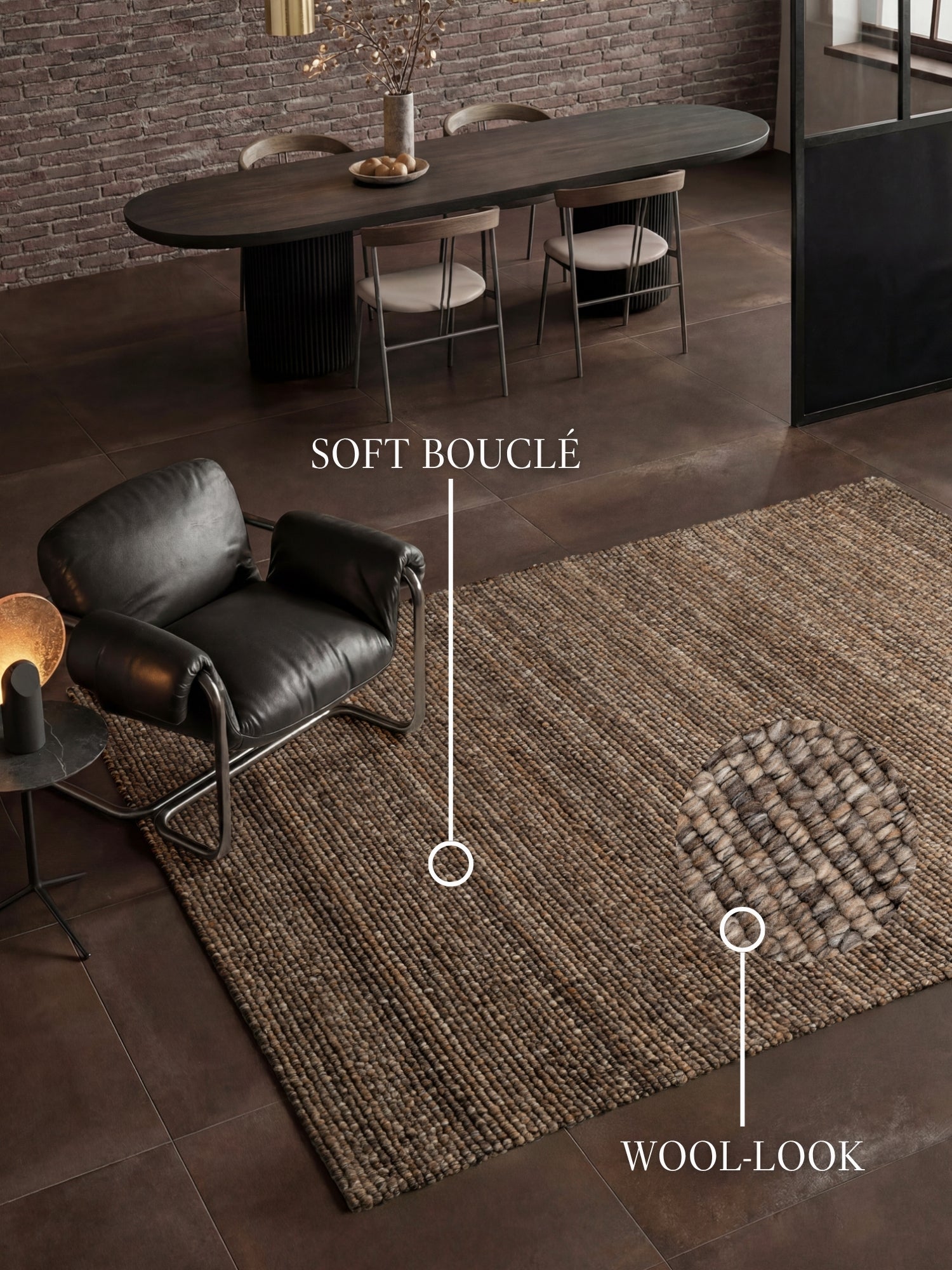 VILLEROY & BOCH 1852 BOUCLÉ-TÆPPE WILMA BRUN MULTIFARVET