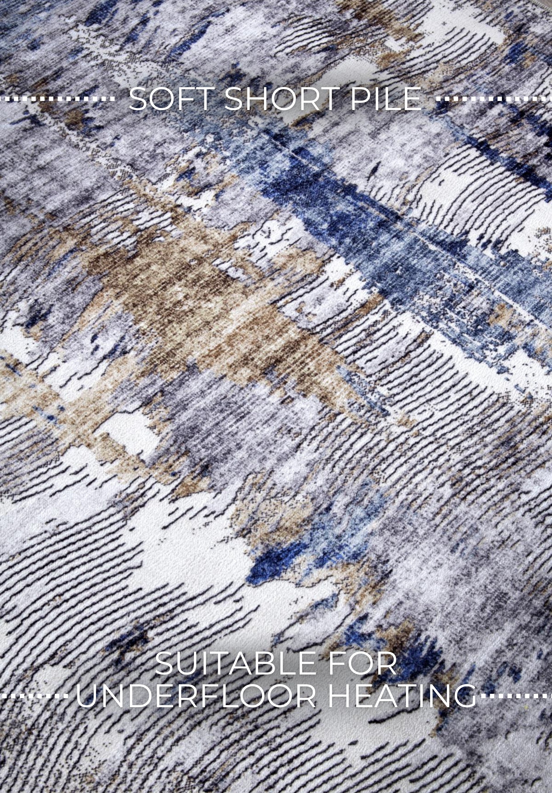 IMAGINATION TÆPPE MØRKEBLÅ BEIGE - 106035