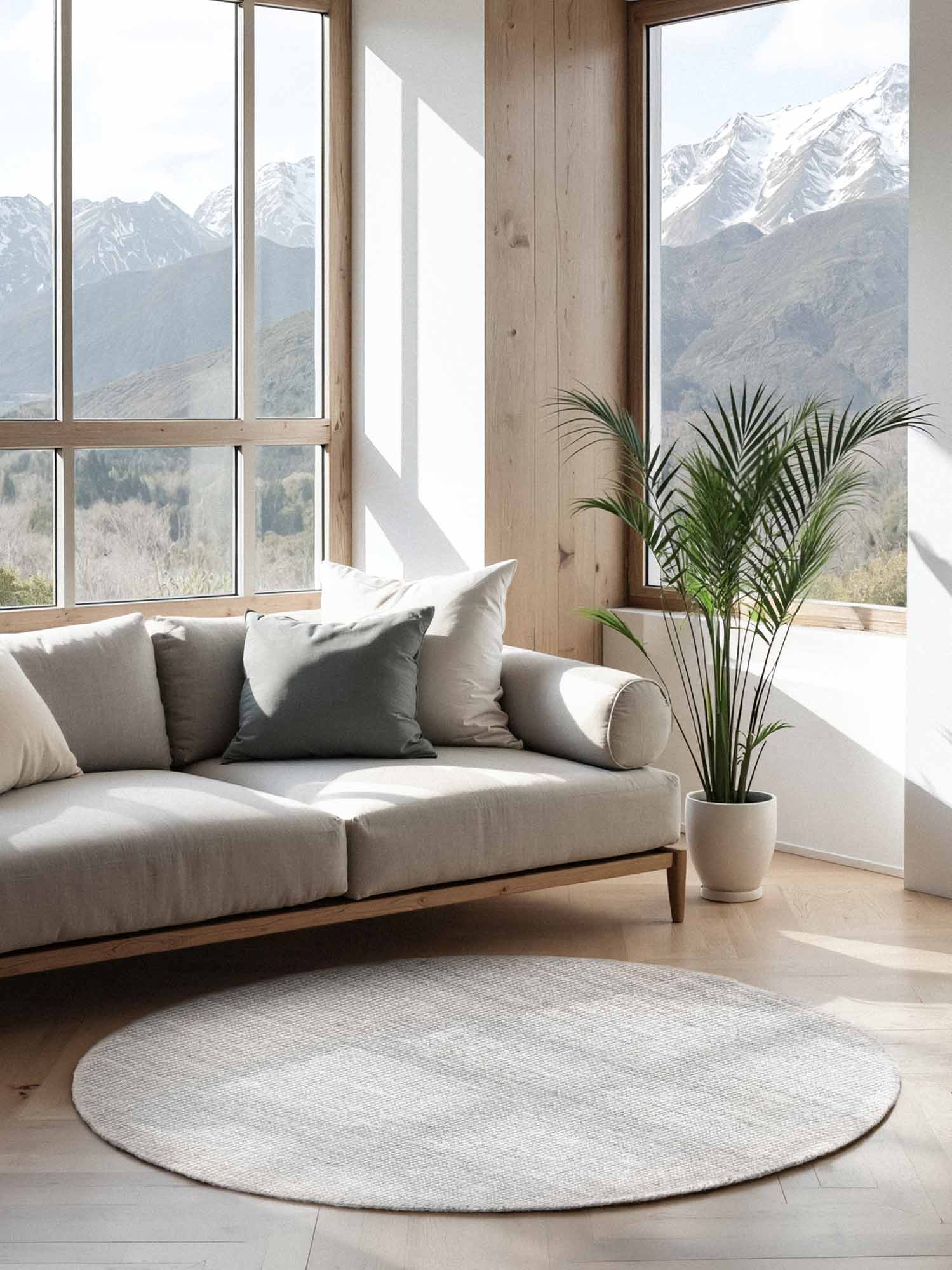 BOUCLE JUTE TÆPPE JAIPUR, HVID