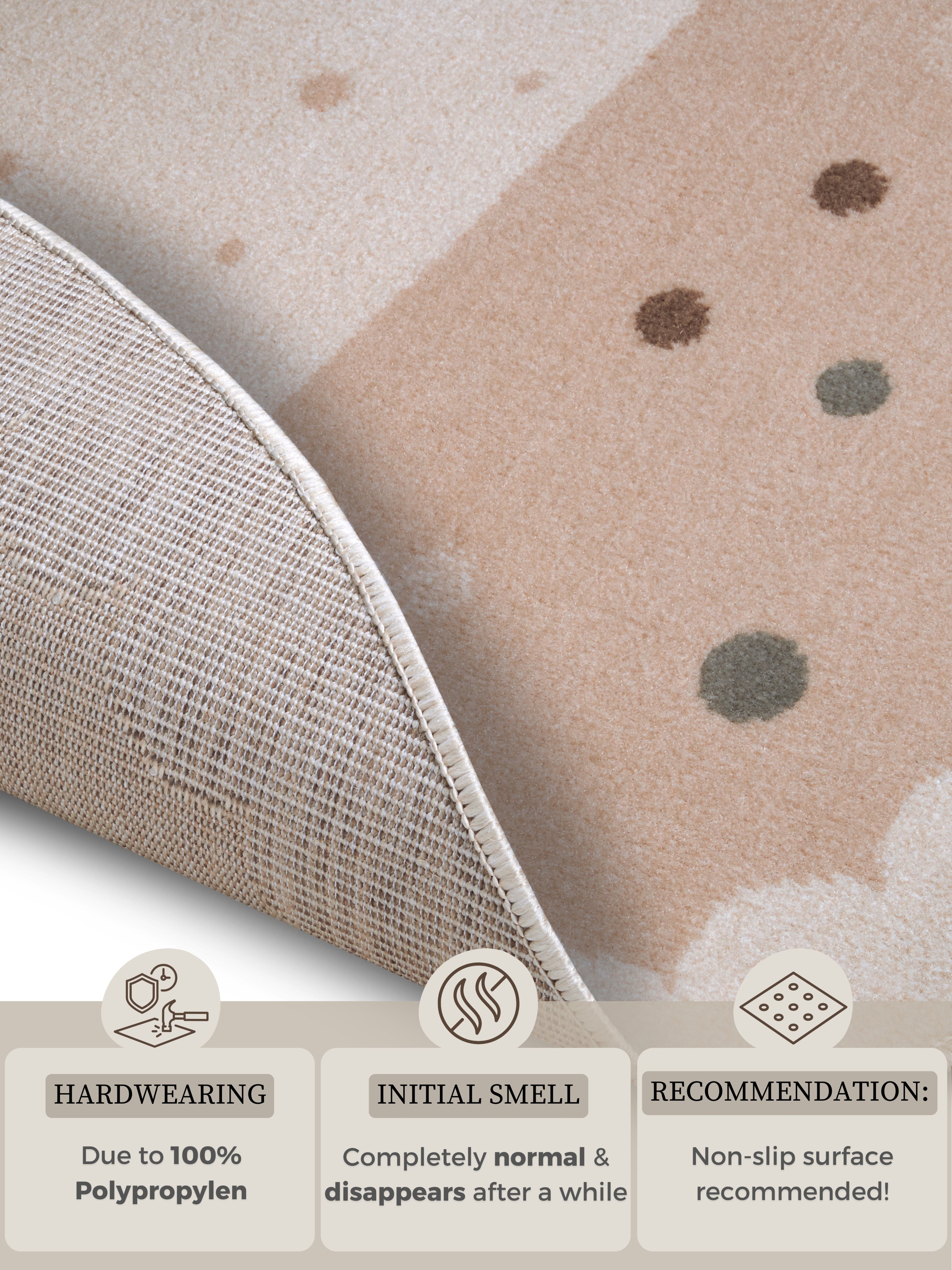 EVENTYR BØRNETÆPPE KRONE, CREMEFARVET-BEIGE 105971