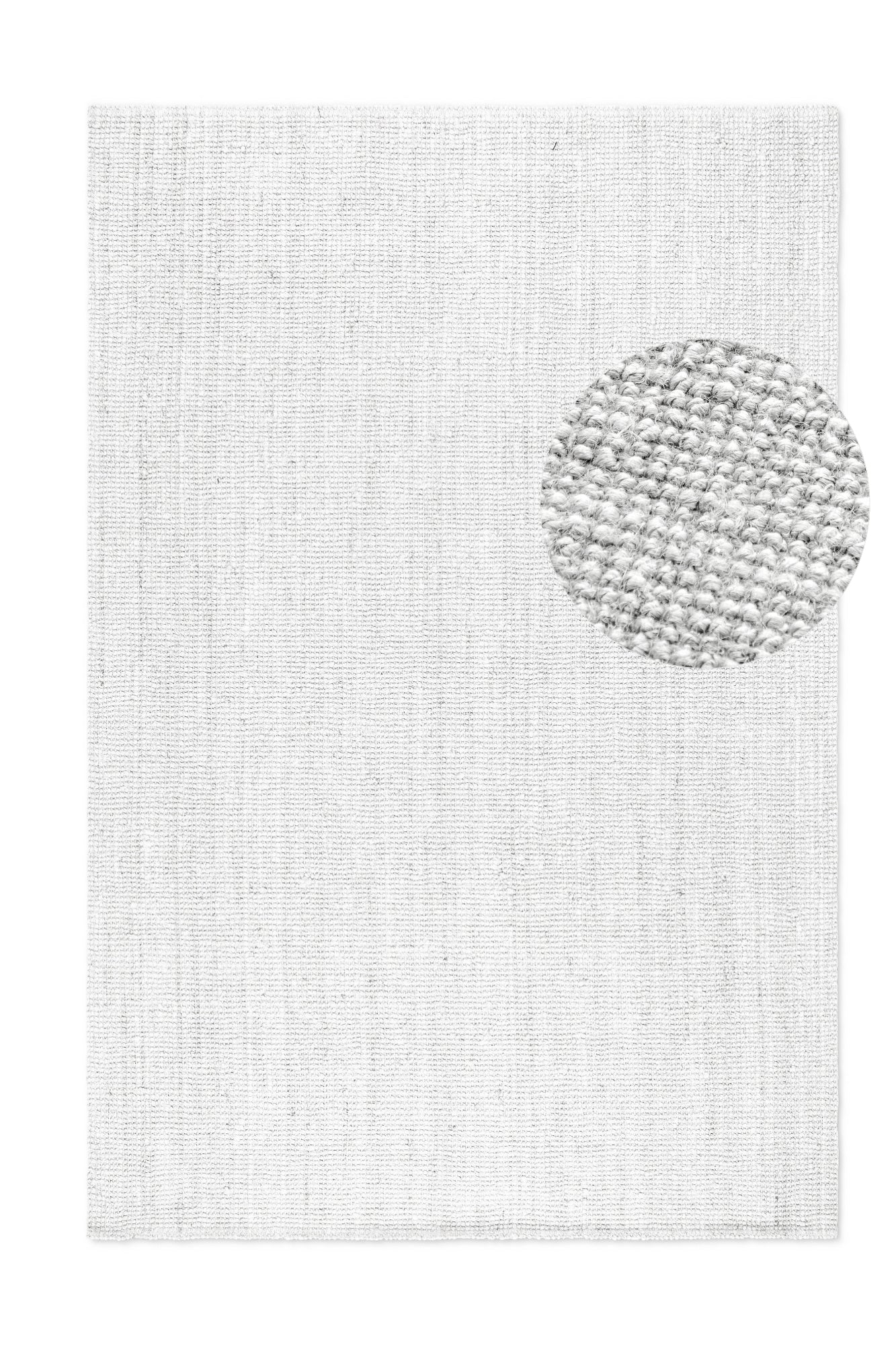 BOUCLE JUTE TÆPPE JAIPUR, HVID