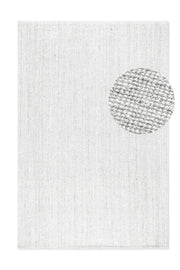 BOUCLE JUTE TÆPPE JAIPUR, HVID